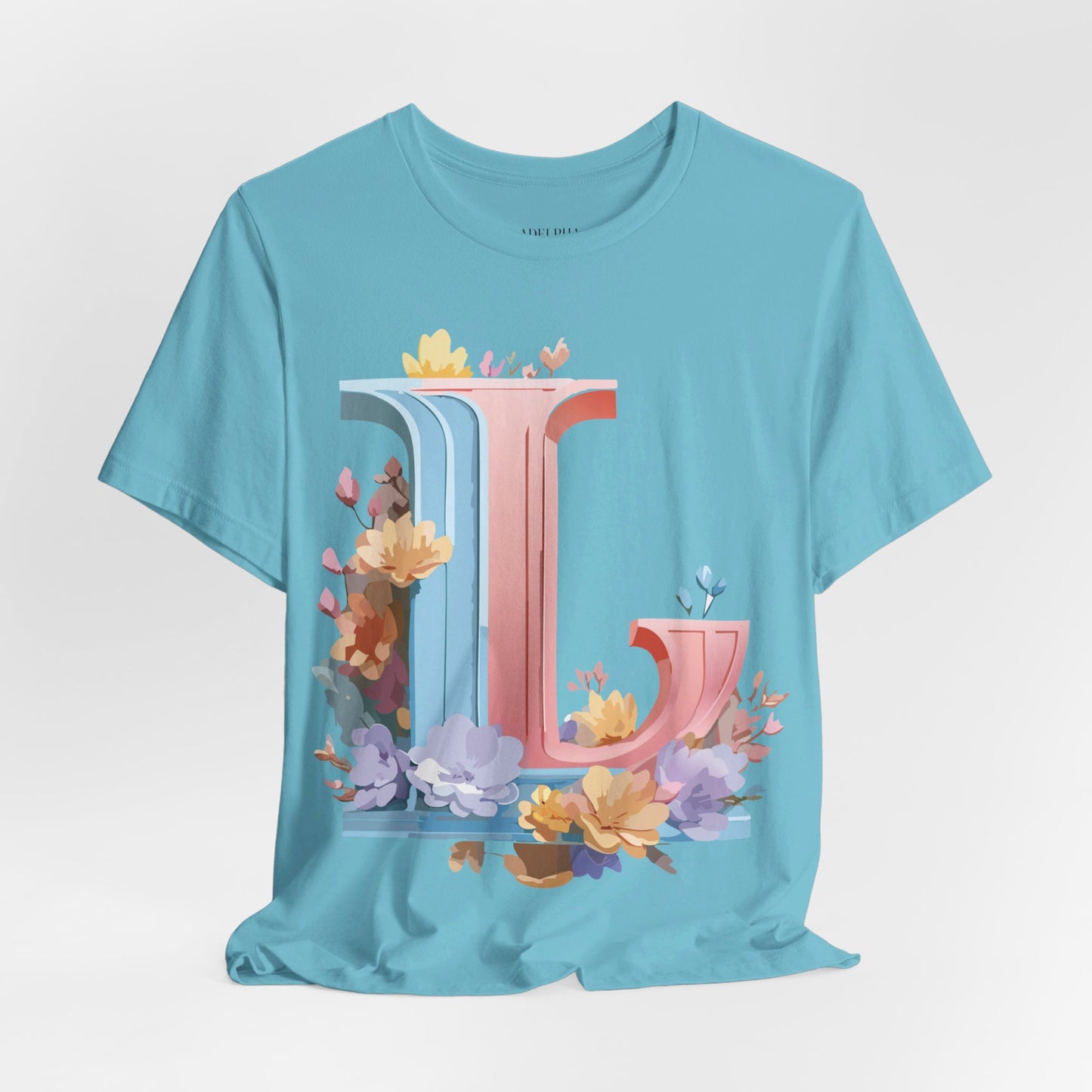 Natural Cotton Tee Shirt - Letters Collection - L Printify