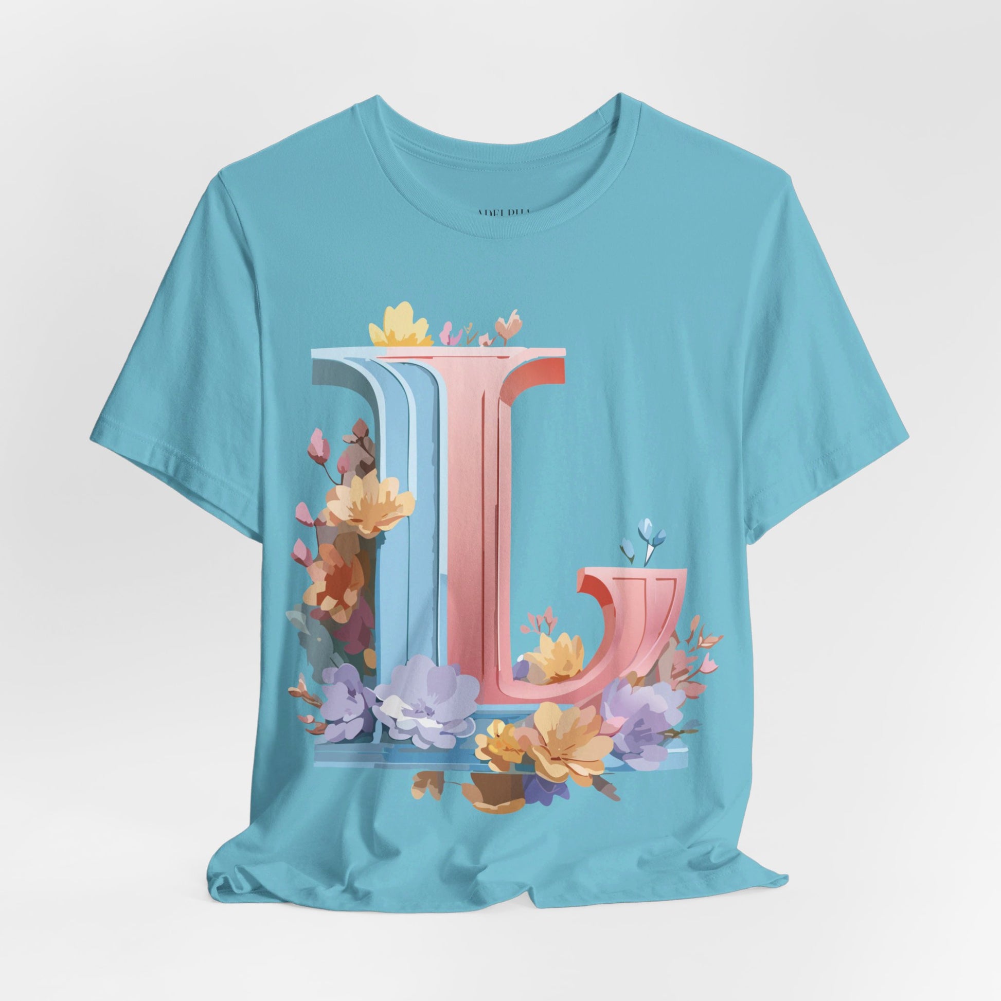 Natural Cotton Tee Shirt - Letters Collection - L Printify