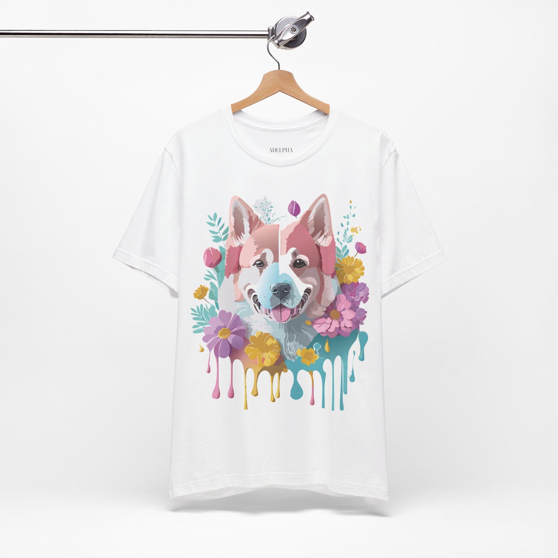 Natural Cotton Tee Shirt with Dog Printify