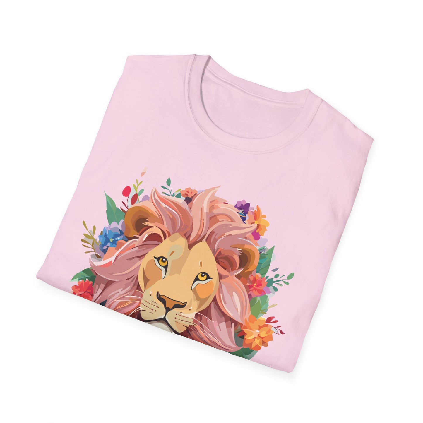 Lion Shirt, Shirt with Lion, Floral Lion Tee, Shirt with Animals