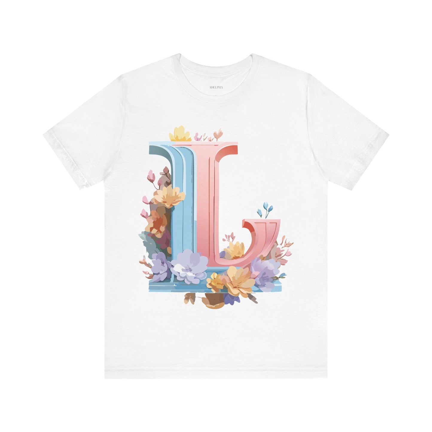 Natural Cotton Tee Shirt - Letters Collection - L Printify