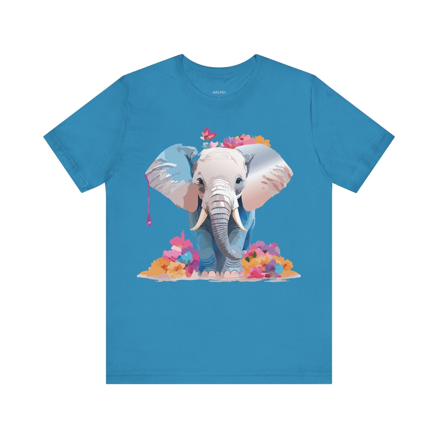 Natural Cotton Tee Shirt with Elephant Printify