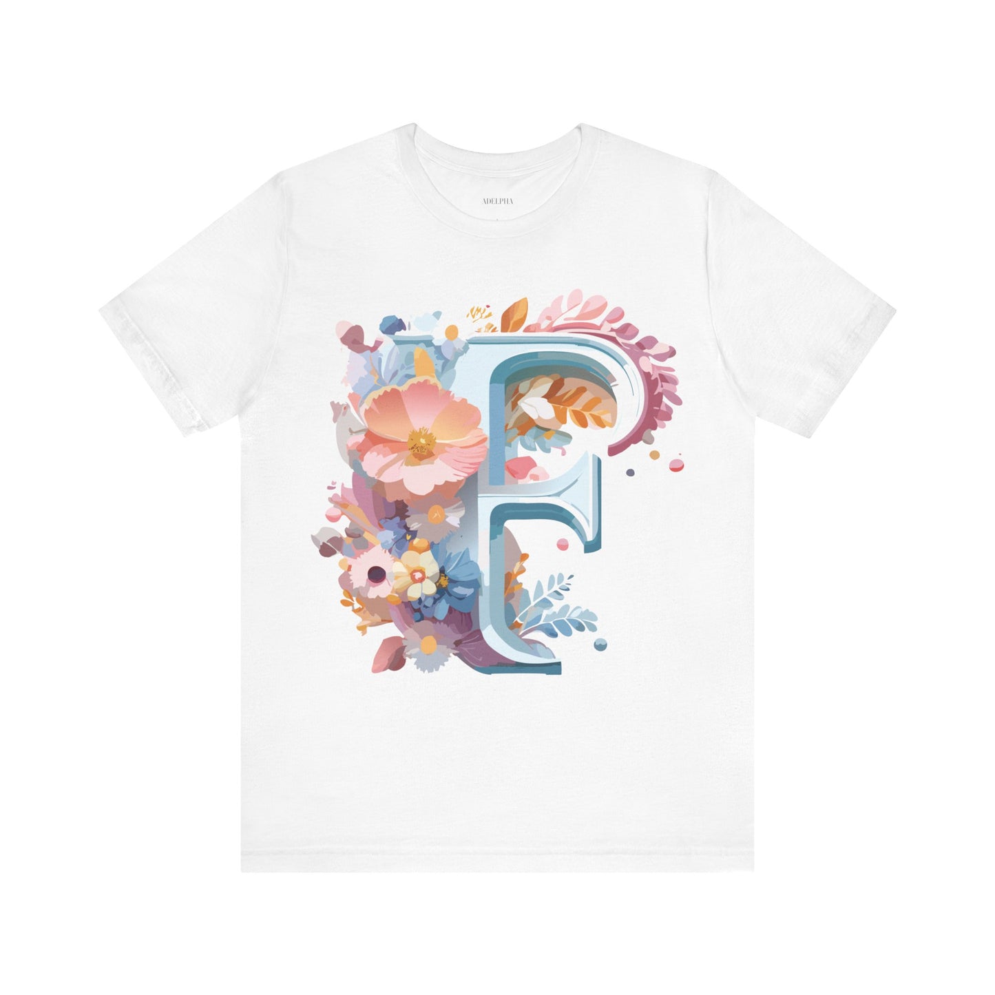 Natural Cotton Tee Shirt - Letters Collection - F Printify