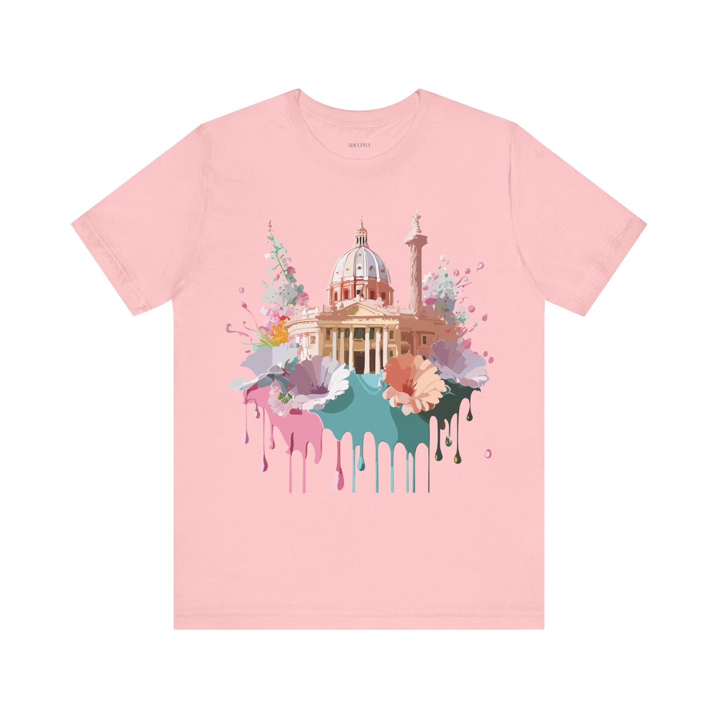 Natural Cotton Tee Shirt - Beautiful Places Collection - Rome Printify