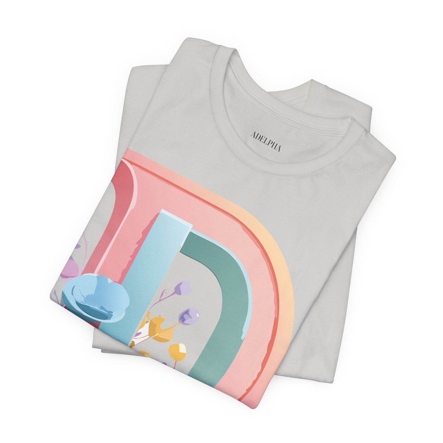 Natural Cotton Tee Shirt - Letters Collection - D Printify
