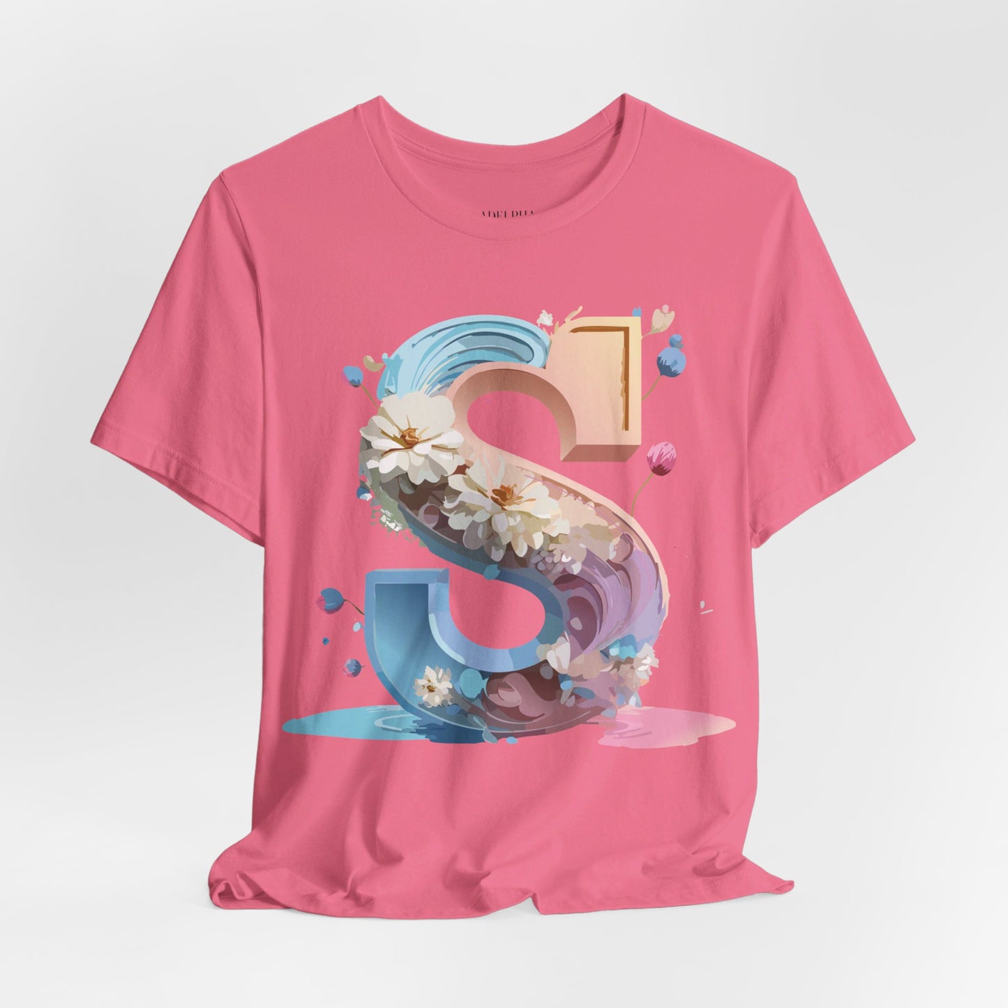 Natural Cotton Tee Shirt - Letters Collection - S Printify