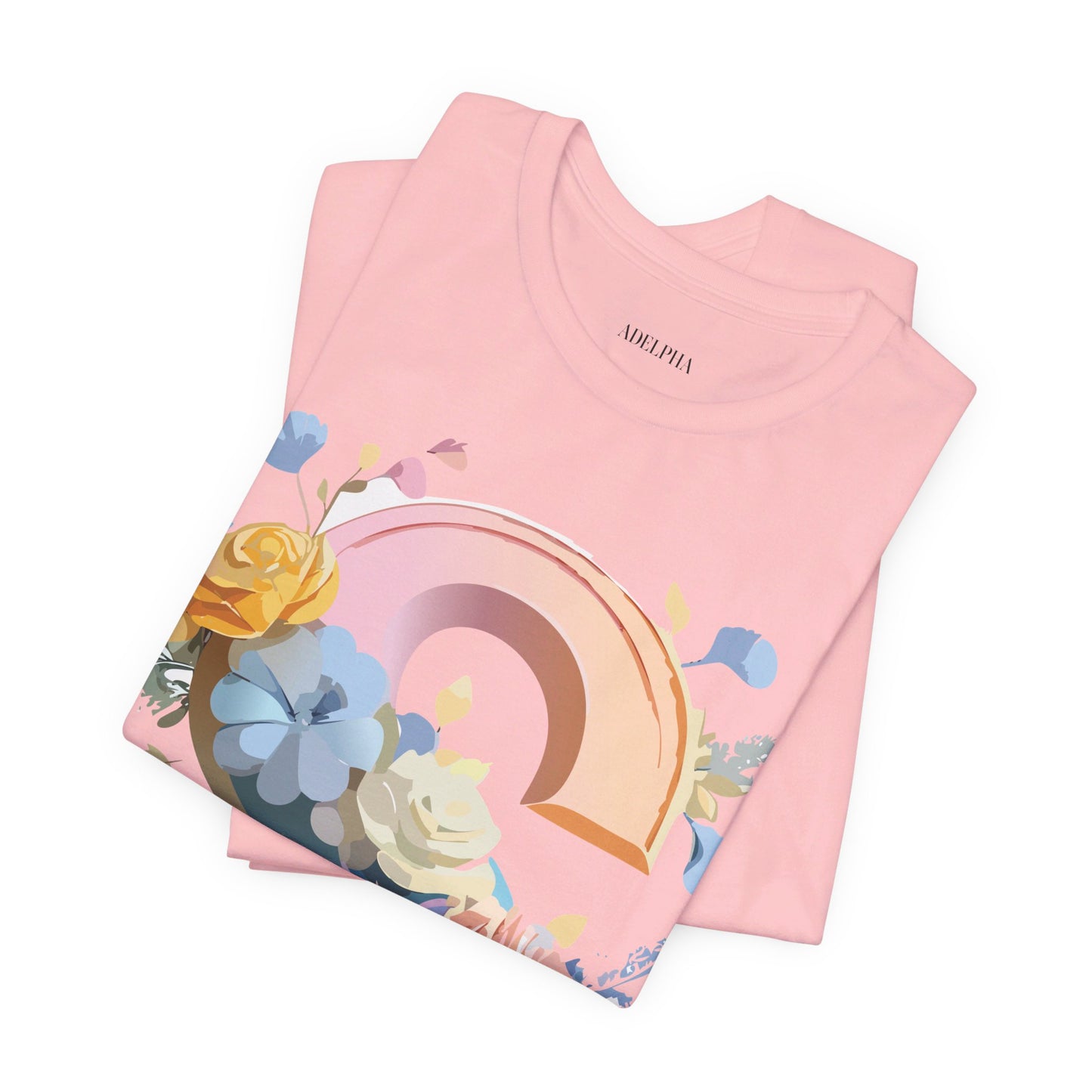 Natural Cotton Tee Shirt - Letters Collection - S Printify
