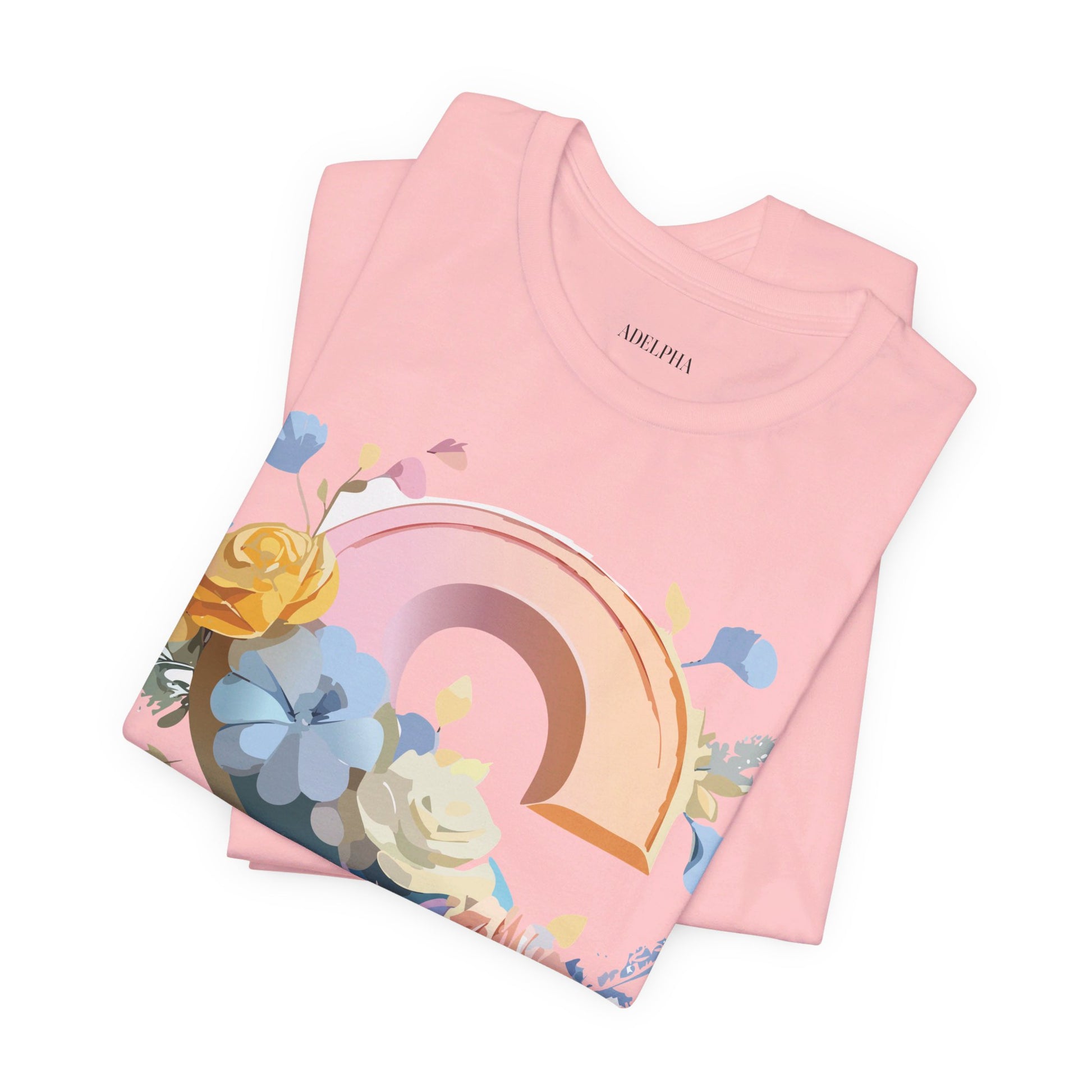 Natural Cotton Tee Shirt - Letters Collection - S Printify