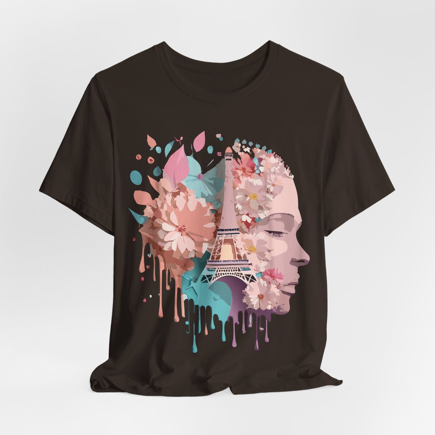 Natural Cotton Tee Shirt - Beautiful Places Collection - Paris Printify