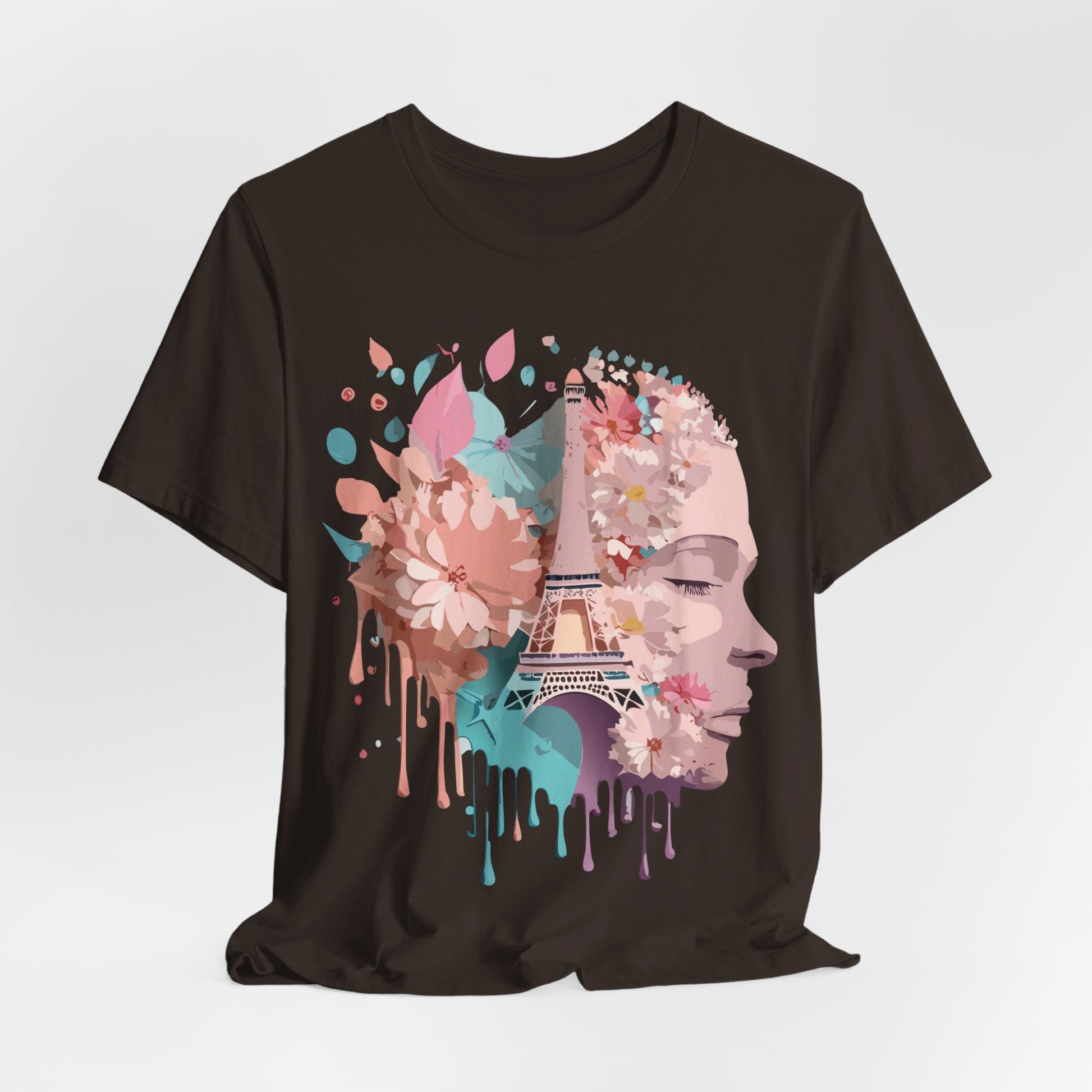 Natural Cotton Tee Shirt - Beautiful Places Collection - Paris Printify