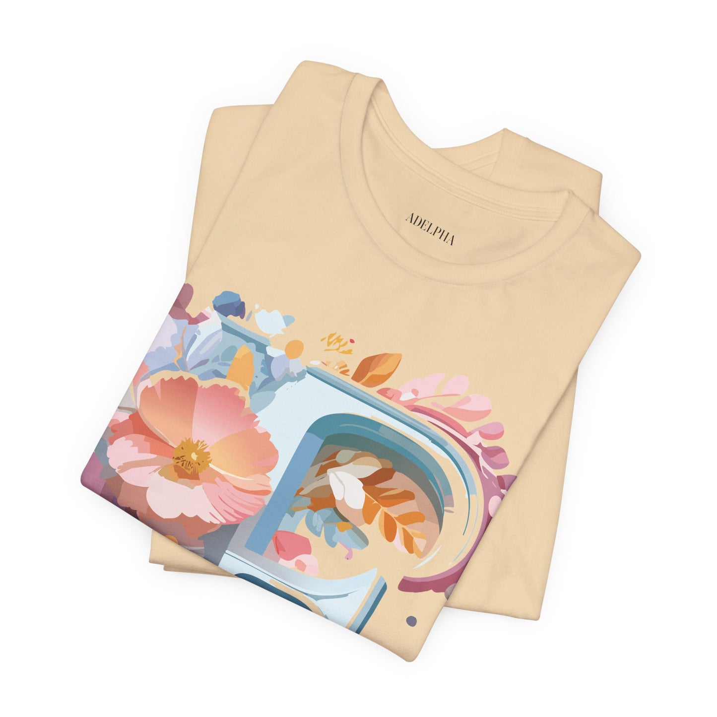 Natural Cotton Tee Shirt - Letters Collection - F Printify