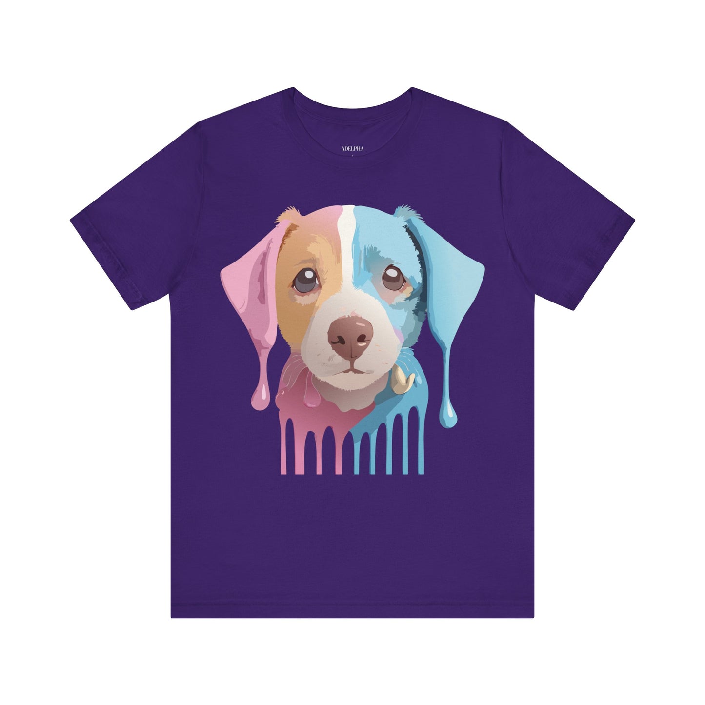 Natural Cotton Tee Shirt with Dog Printify