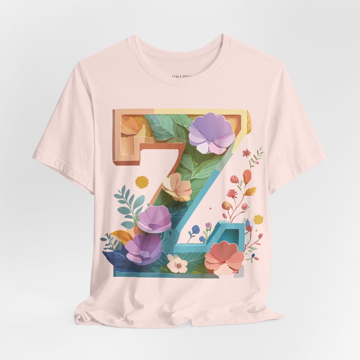Natural Cotton Tee Shirt - Letters Collection - Z Printify