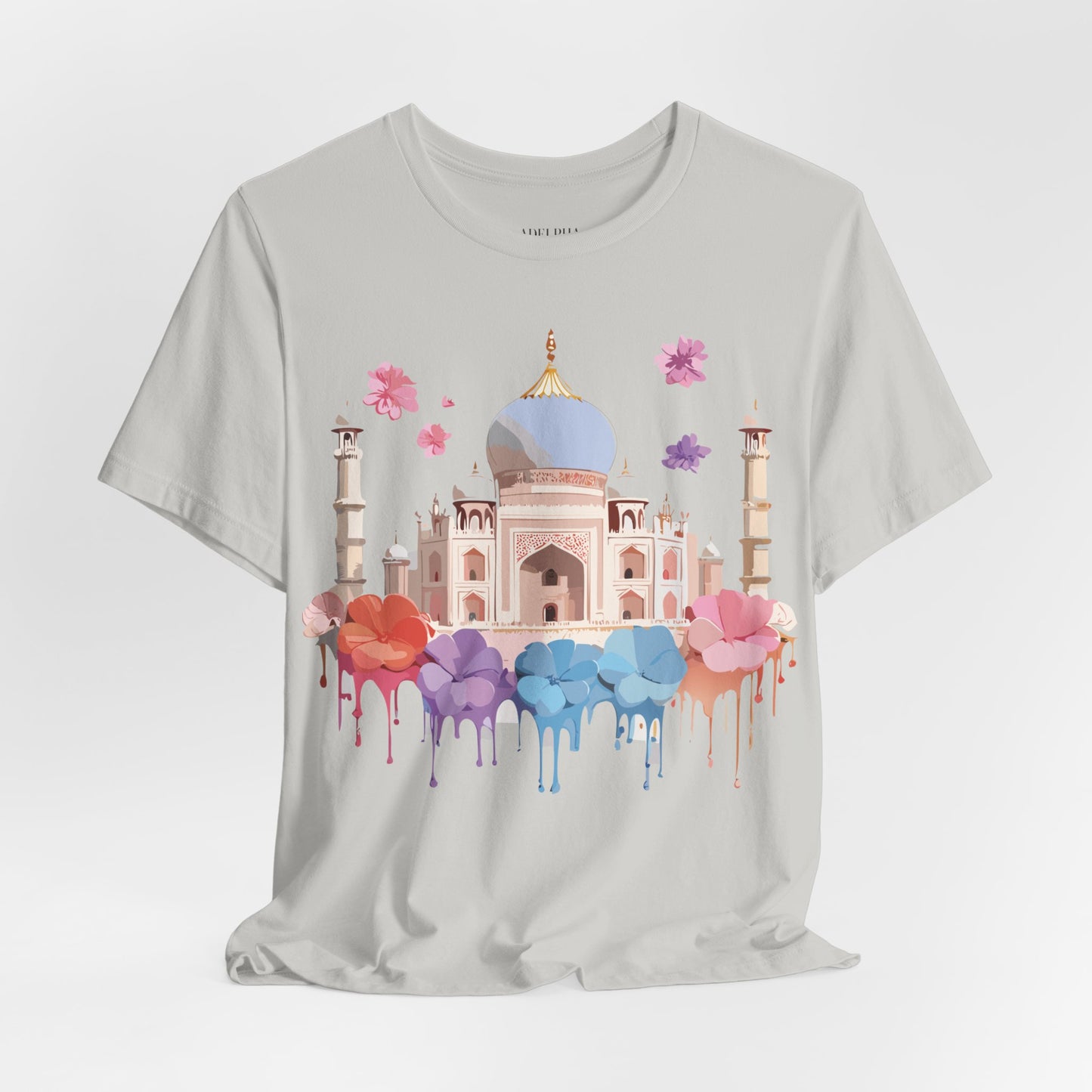 Natural Cotton Tee Shirt - Taj Mahal, India Printify