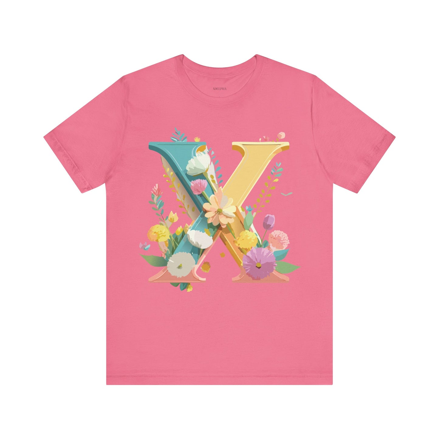 Natural Cotton Tee Shirt - Letters Collection - X Printify