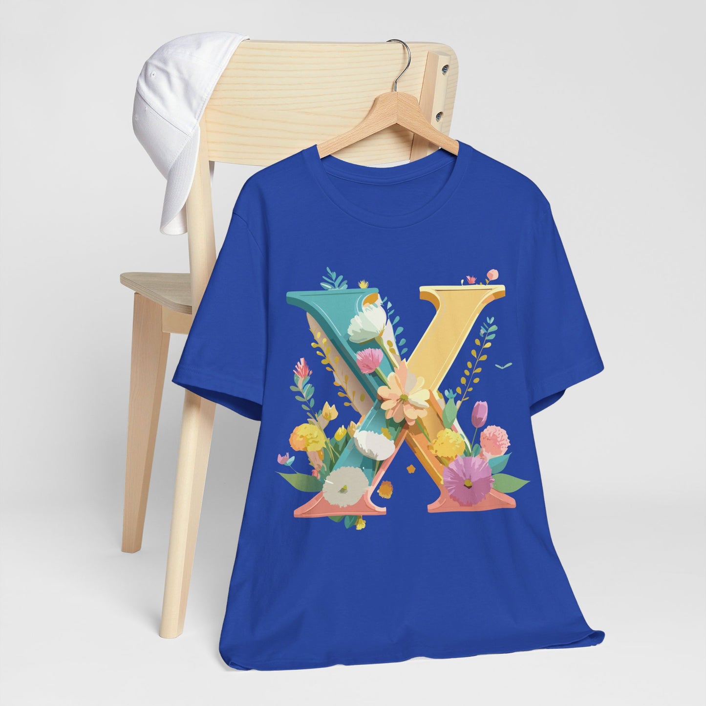 Natural Cotton Tee Shirt - Letters Collection - X Printify