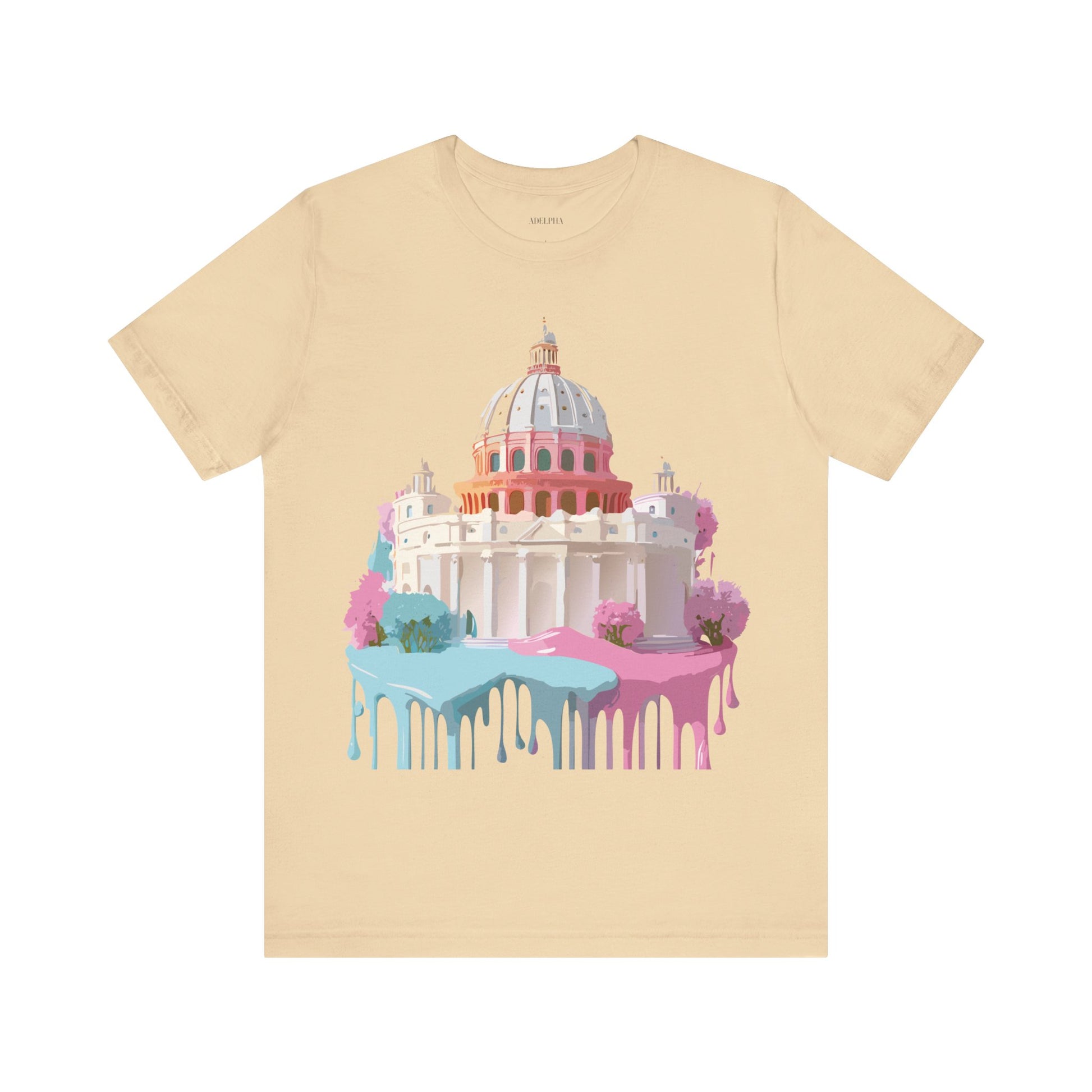 Natural Cotton Tee Shirt - Beautiful Places Collection - Rome Printify