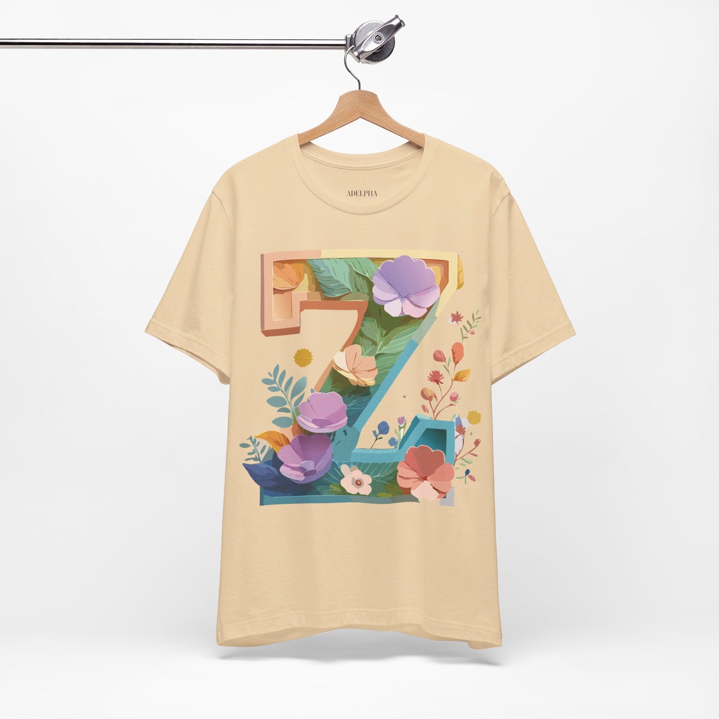 Natural Cotton Tee Shirt - Letters Collection - Z Printify