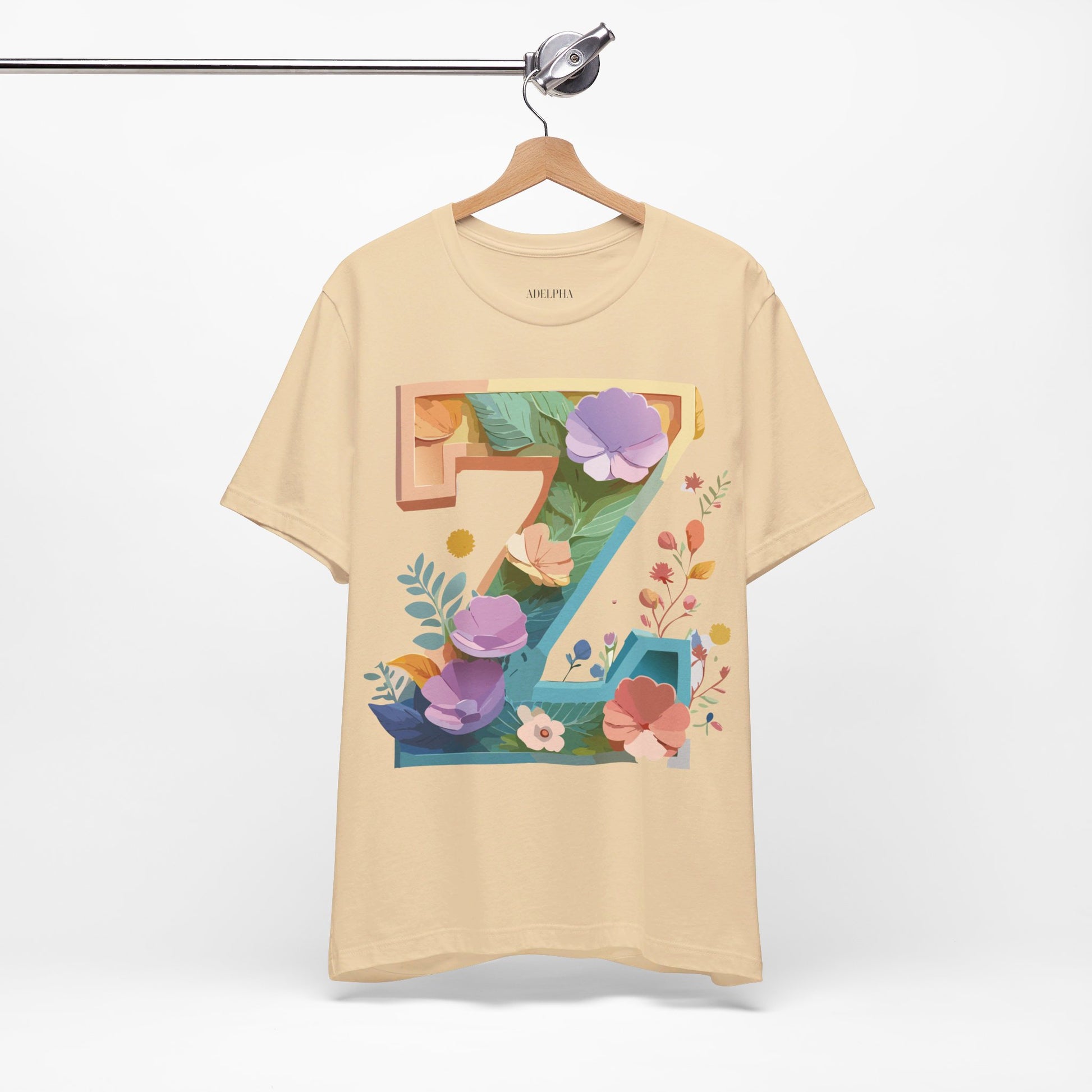 Natural Cotton Tee Shirt - Letters Collection - Z Printify