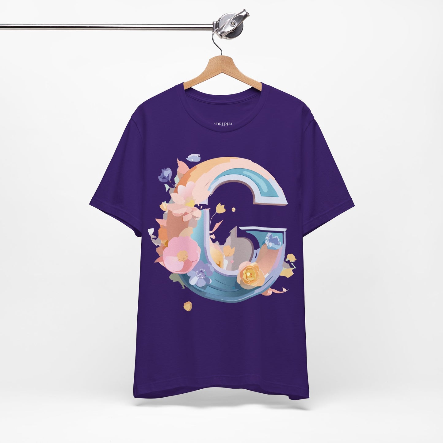 Natural Cotton Tee Shirt - Letters Collection - G Printify