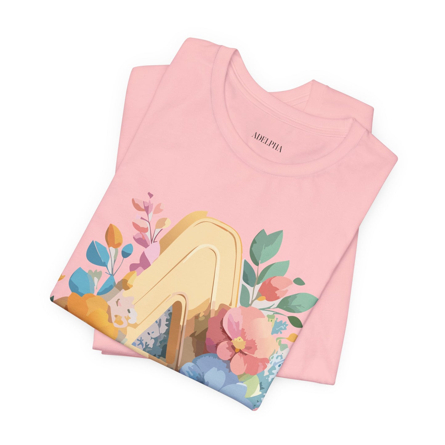 Natural Cotton Tee Shirt - Letters Collection - A Printify