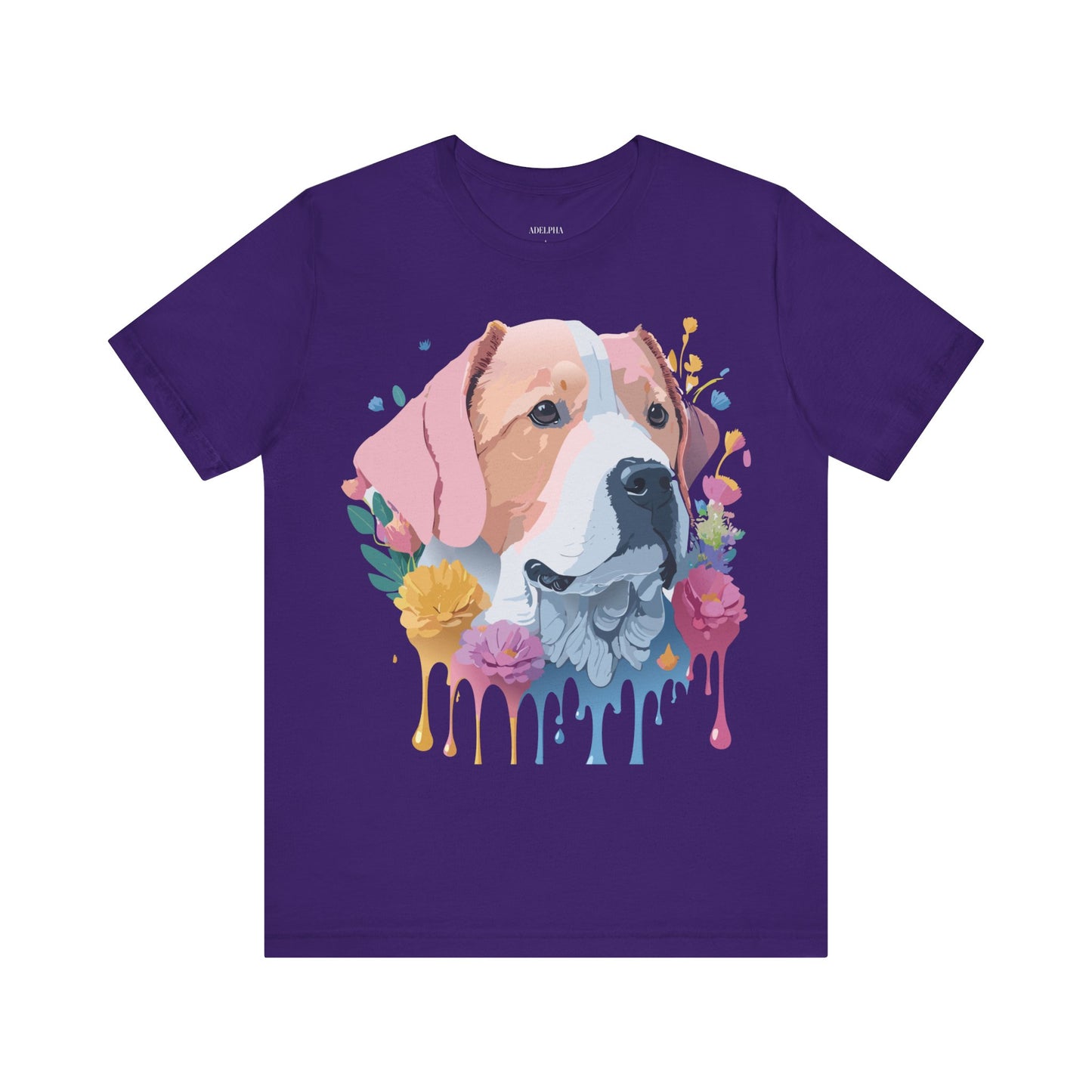 Natural Cotton Tee Shirt with Dog Printify