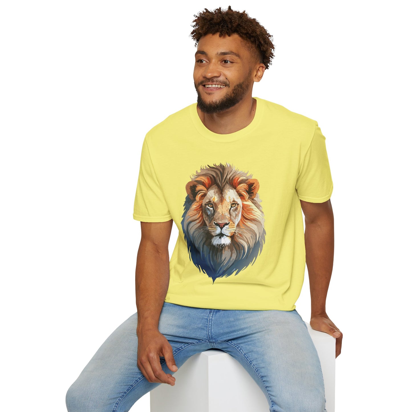 Lion Shirt, Shirt with Lion, Floral Lion Tee, Shirt with Animals