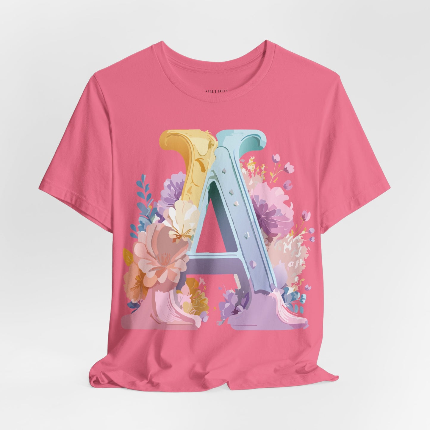 Natural Cotton Tee Shirt - Letters Collection - A Printify