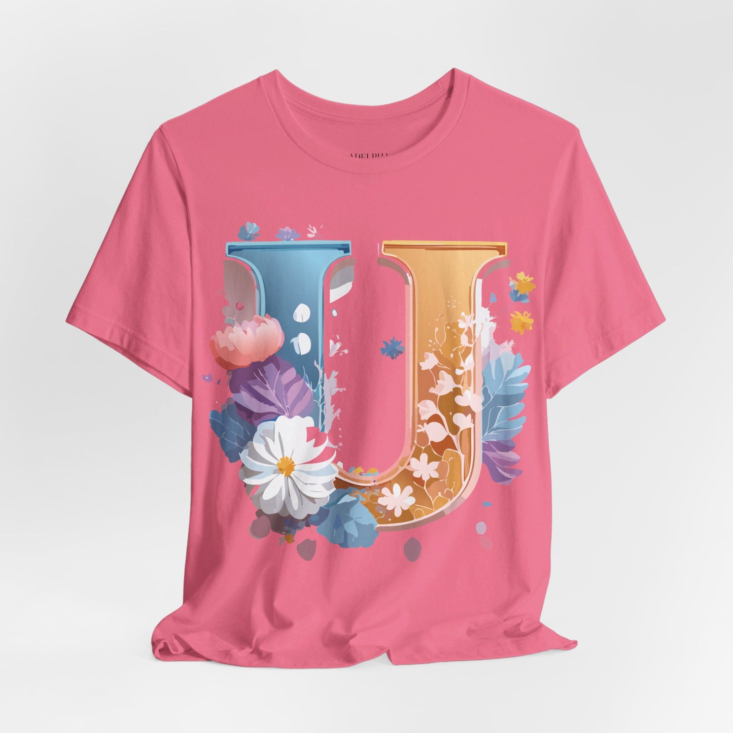 Natural Cotton Tee Shirt - Letters Collection - U Printify