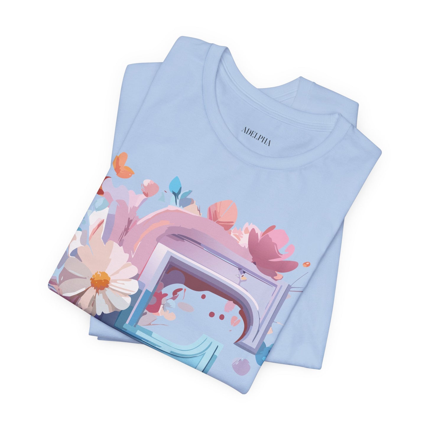 Natural Cotton Tee Shirt - Letters Collection - F Printify