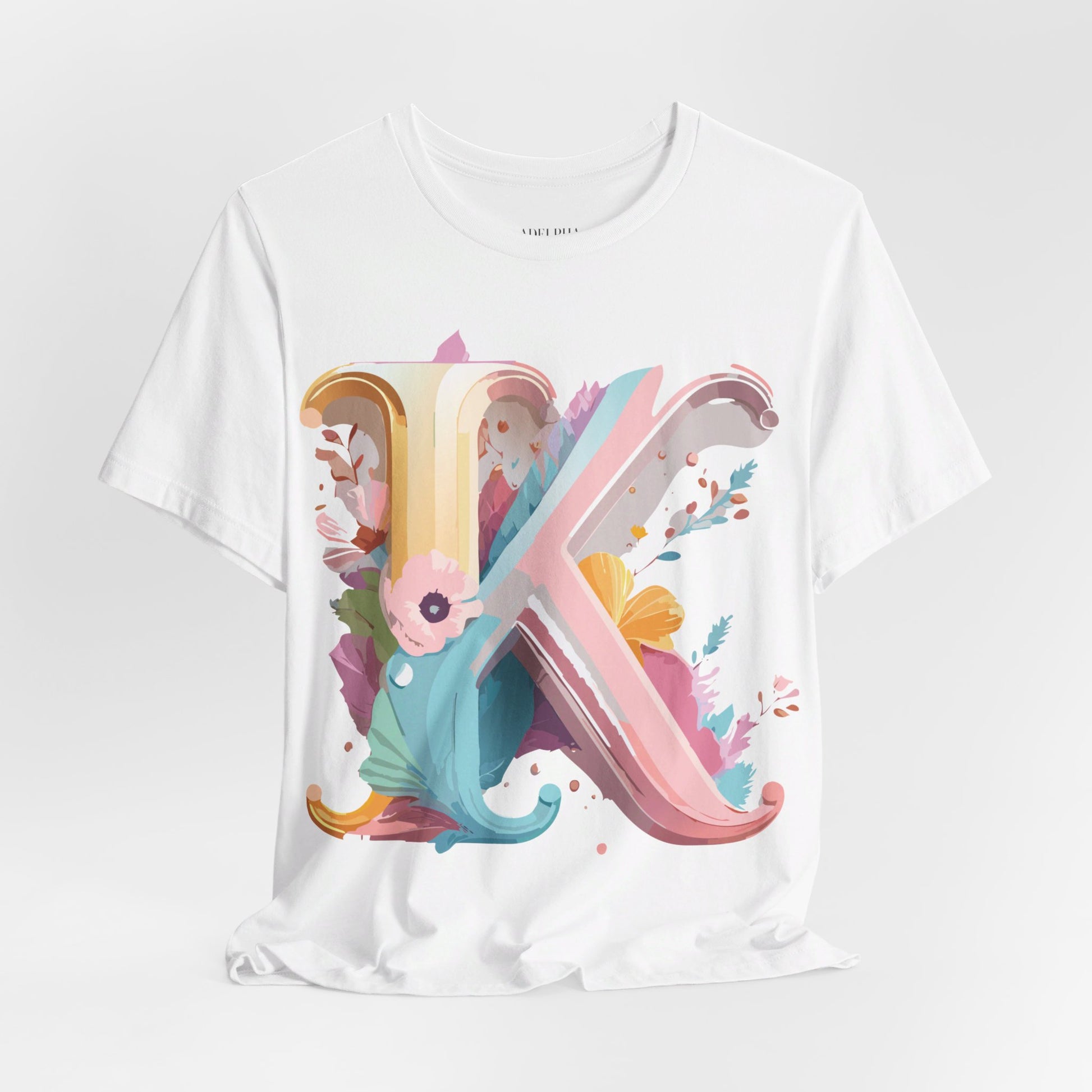 Natural Cotton Tee Shirt - Letters Collection - K Printify