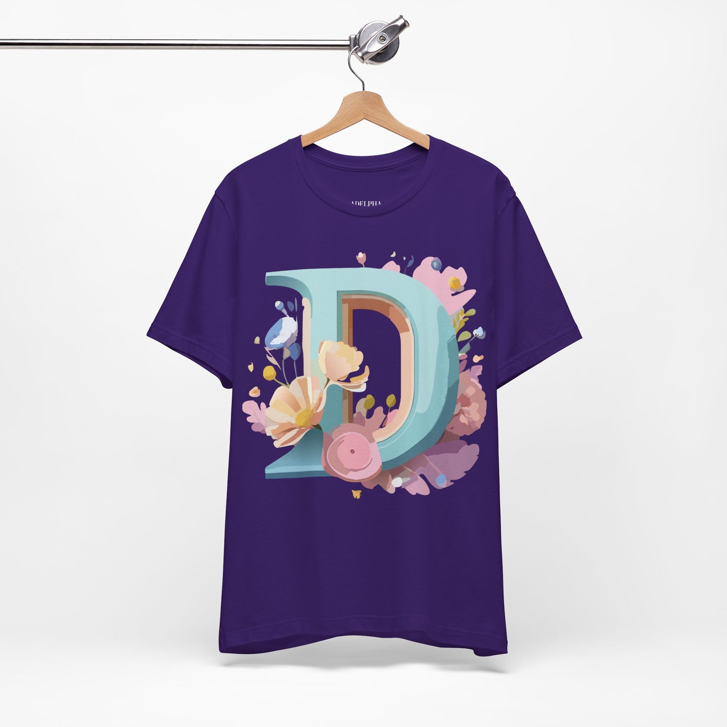 Natural Cotton Tee Shirt - Letters Collection - D Printify
