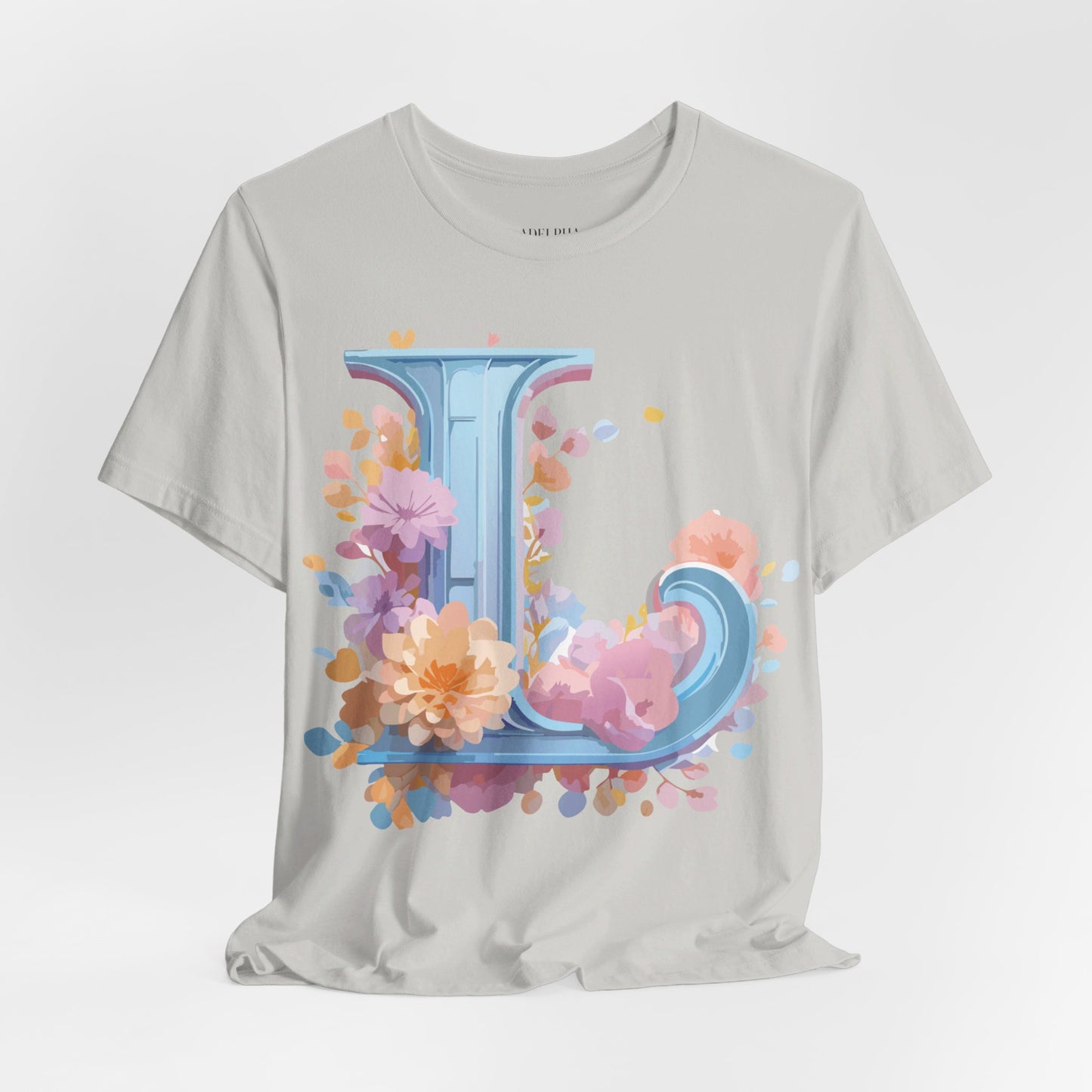 Natural Cotton Tee Shirt - Letters Collection - L Printify