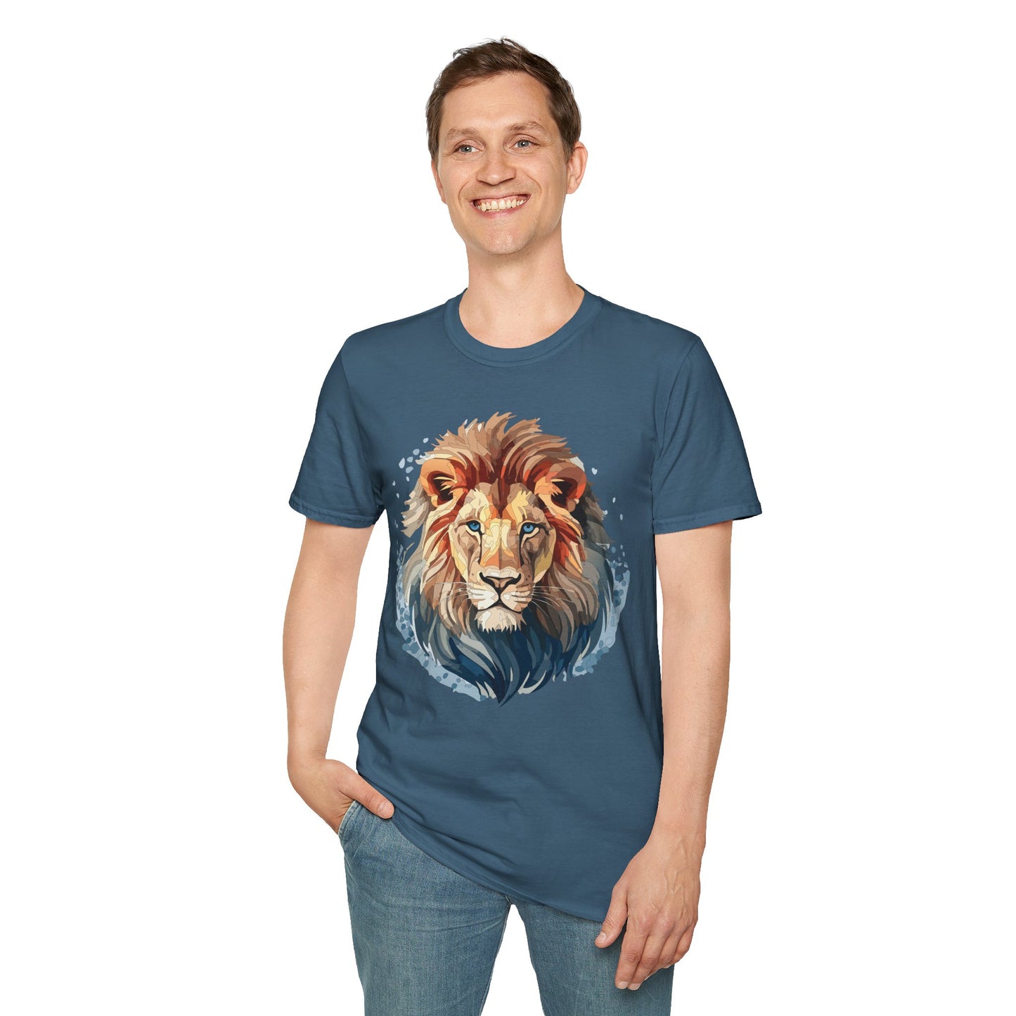 Lion Shirt, Shirt with Lion, Floral Lion Tee, Shirt with Animals