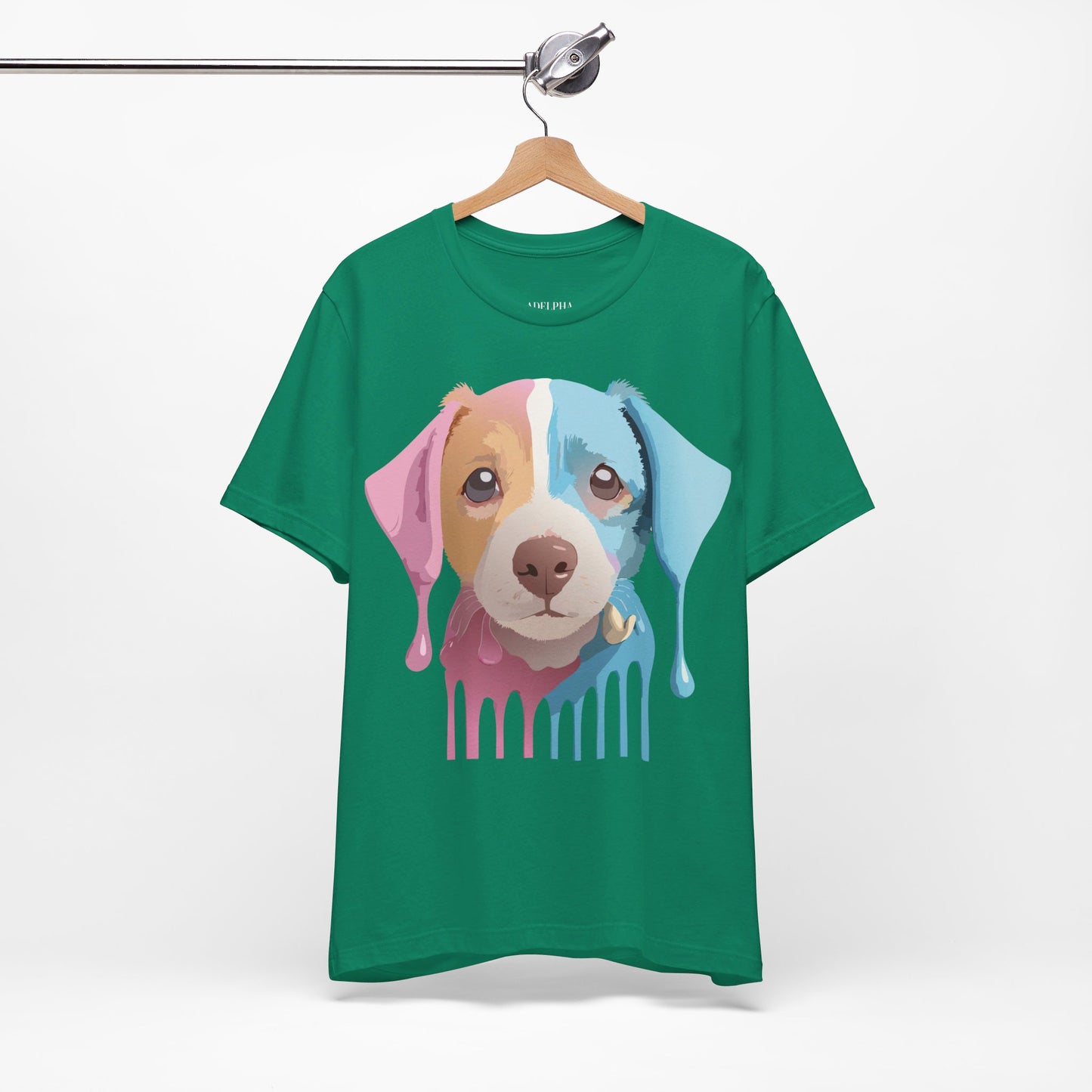 Natural Cotton Tee Shirt with Dog Printify