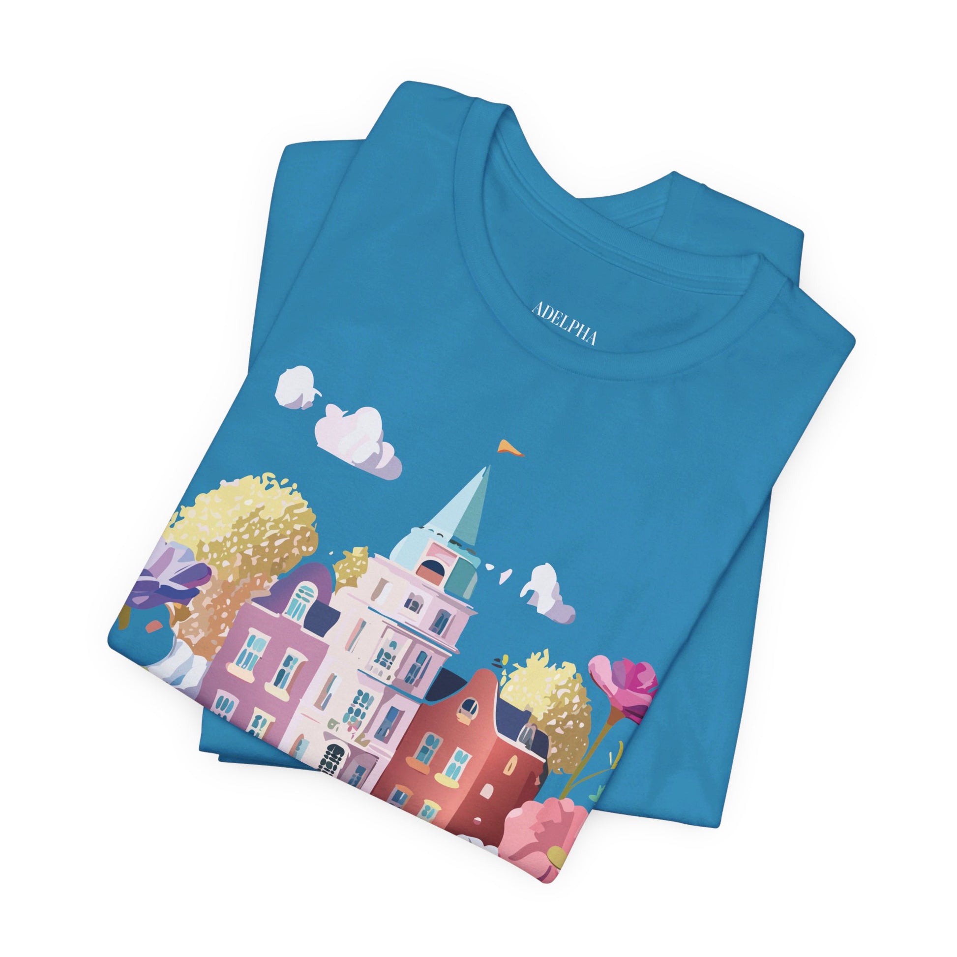 Natural Cotton Tee Shirt - Beautiful Places Collection - Amsterdam Printify