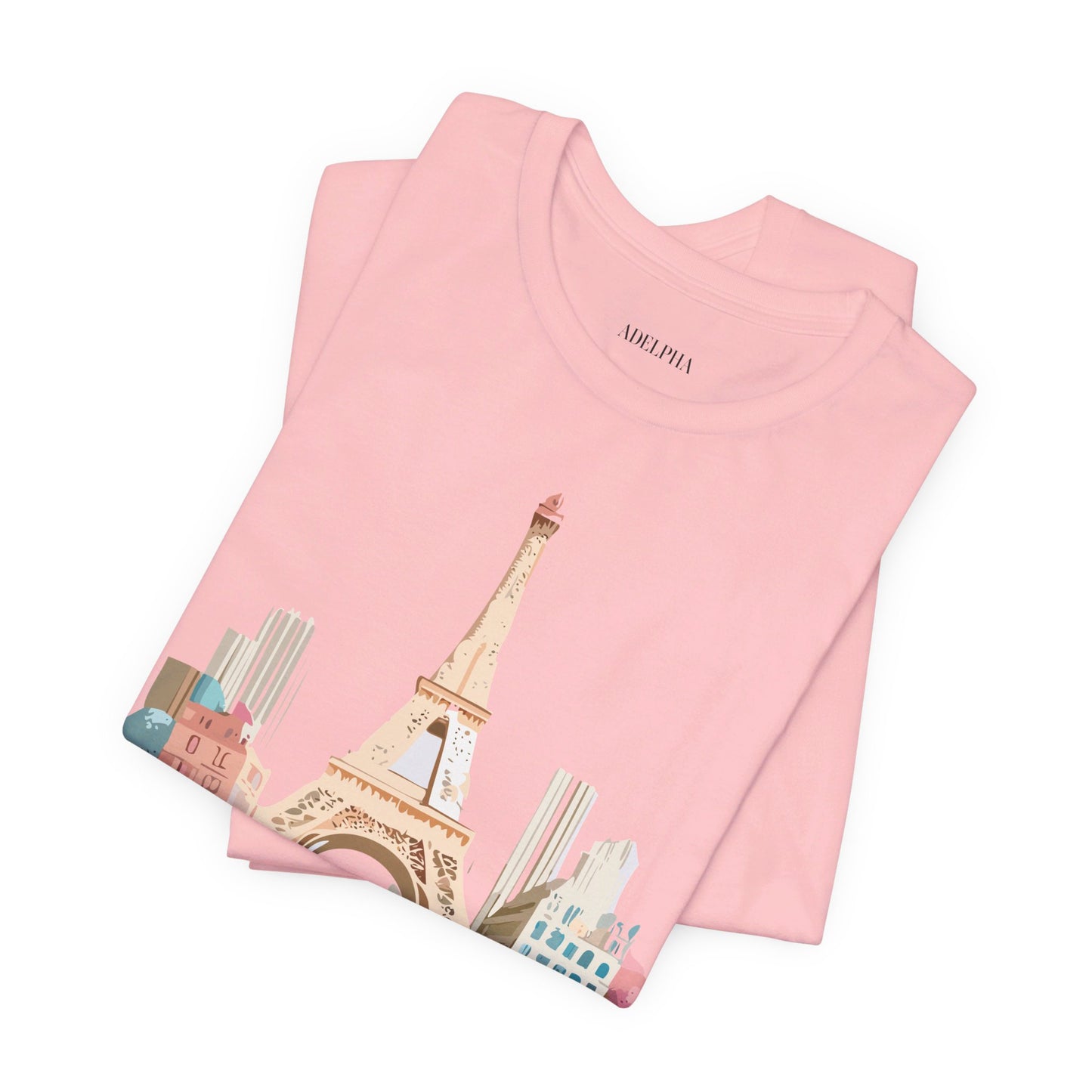 Natural Cotton Tee Shirt - Beautiful Places Collection - Paris Printify