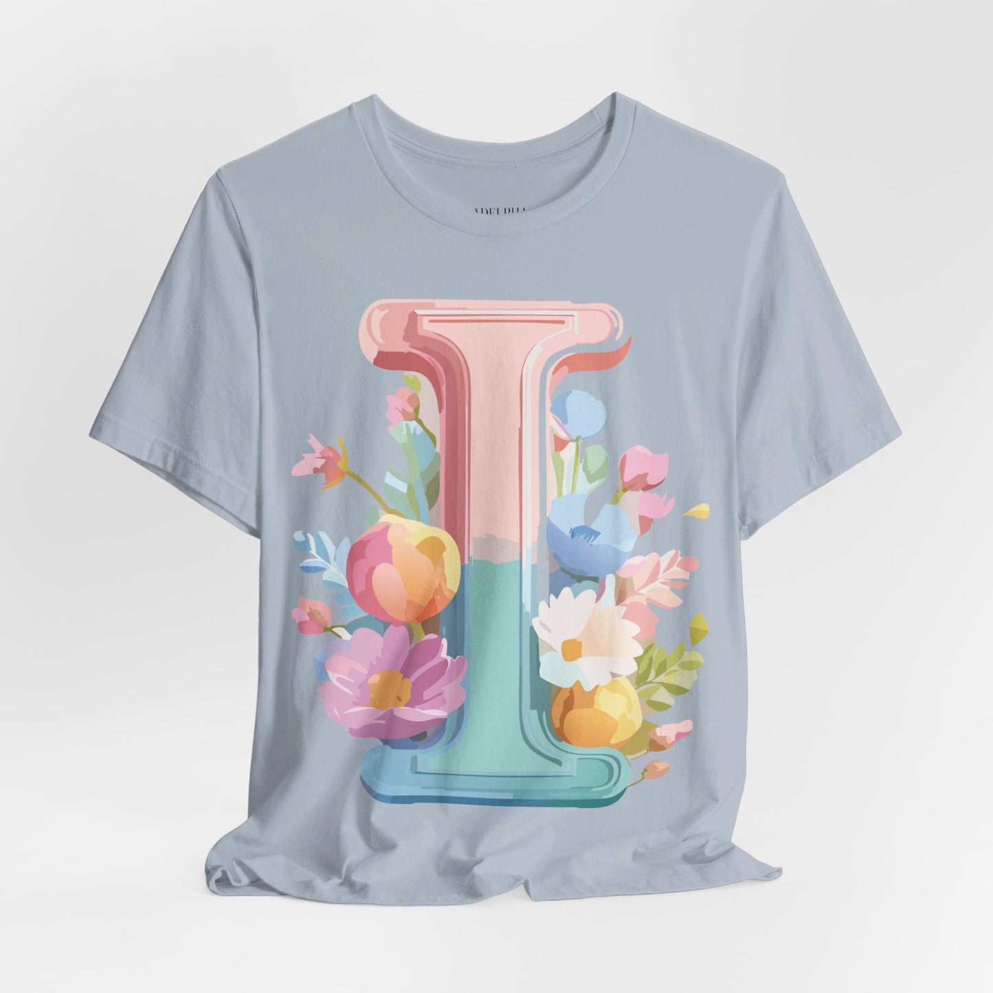 Natural Cotton Tee Shirt - Letters Collection - I Printify