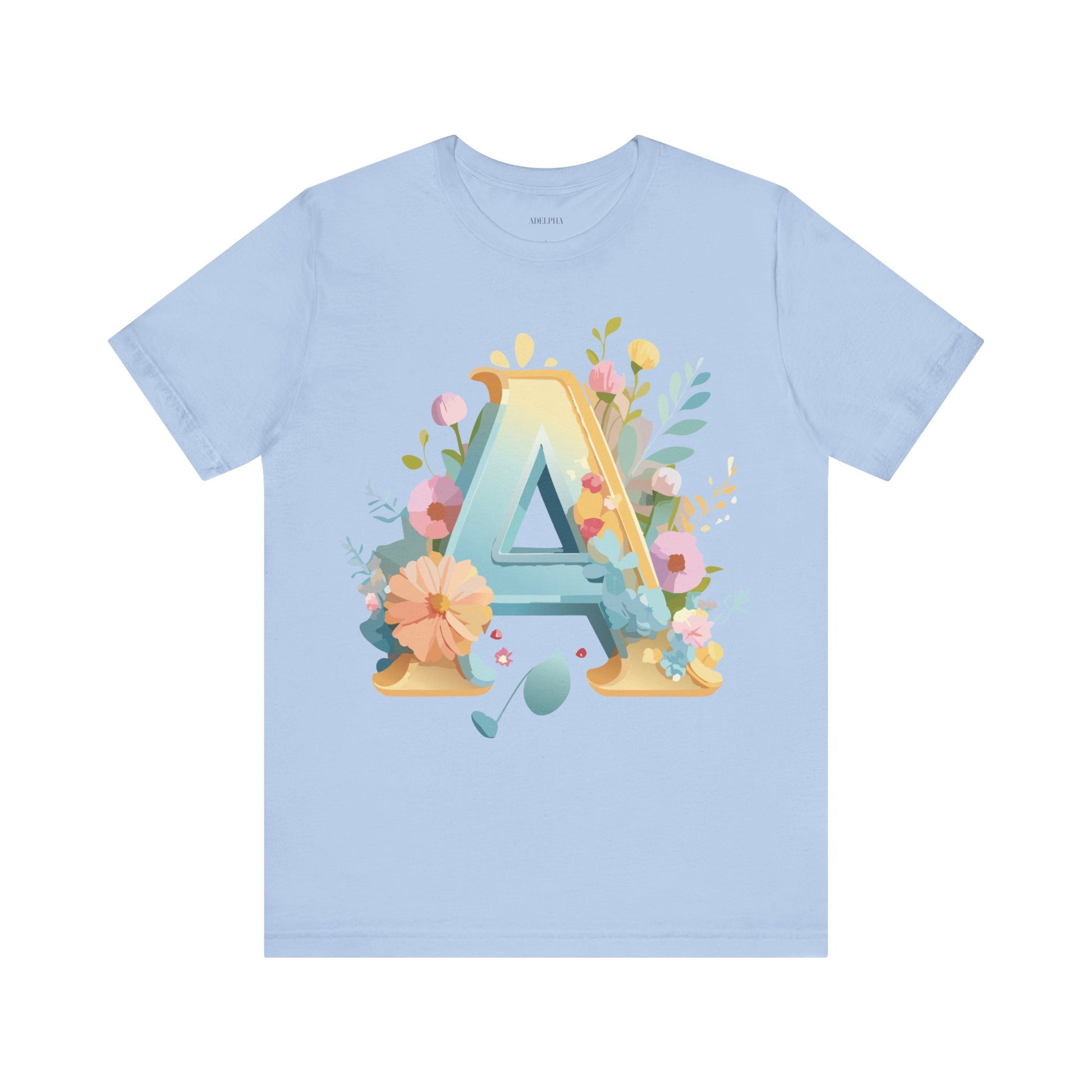Natural Cotton Tee Shirt - Letters Collection - A Printify