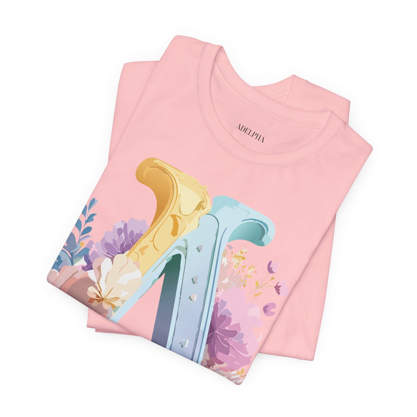 Natural Cotton Tee Shirt - Letters Collection - A Printify