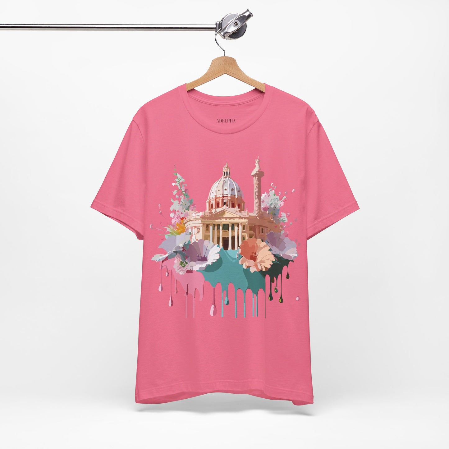 Natural Cotton Tee Shirt - Beautiful Places Collection - Rome Printify
