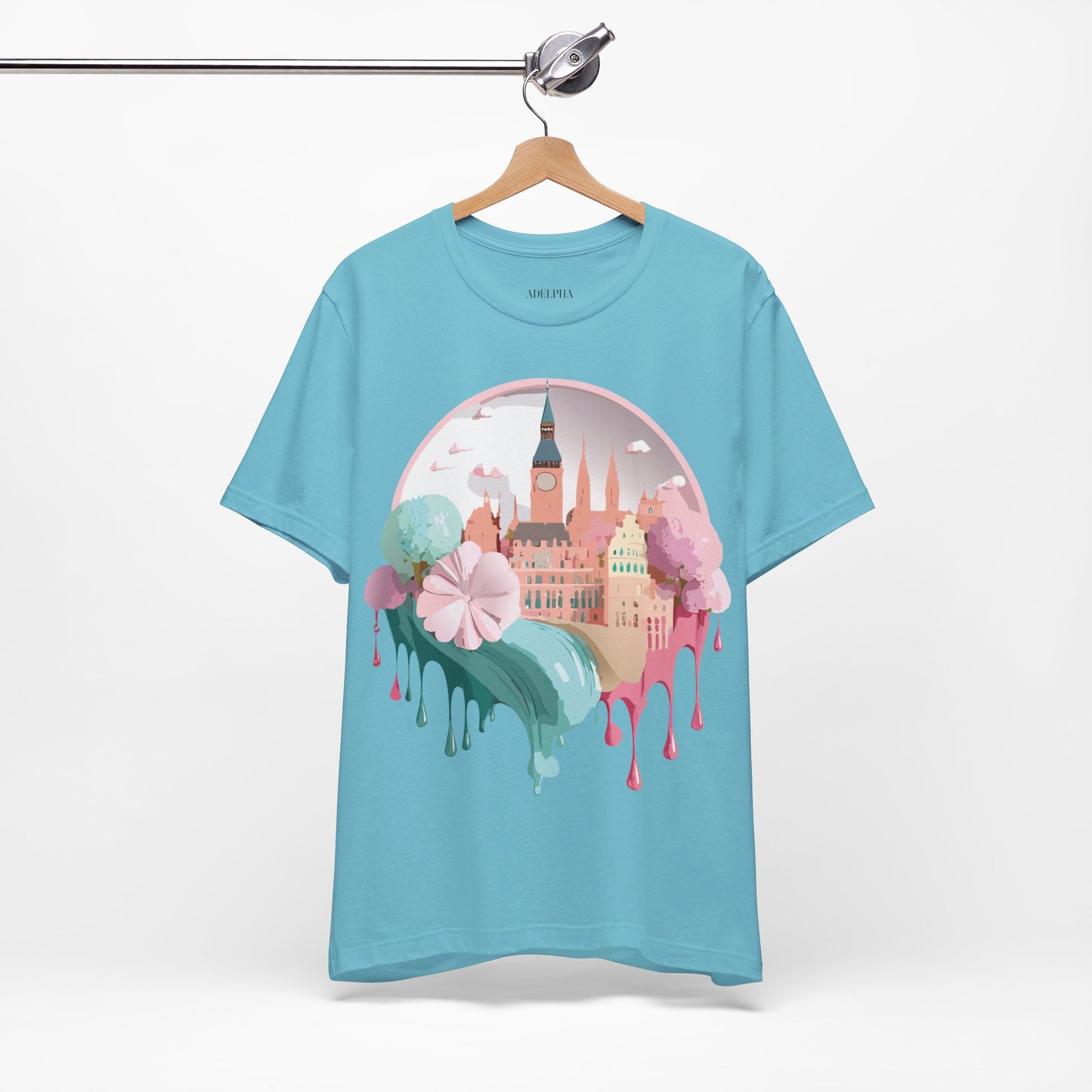 Natural Cotton Tee Shirt - Beautiful Places Collection - Prague Printify