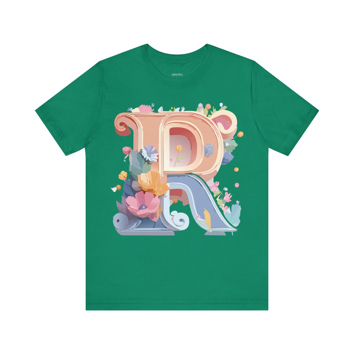 Natural Cotton Tee Shirt - Letters Collection - R Printify