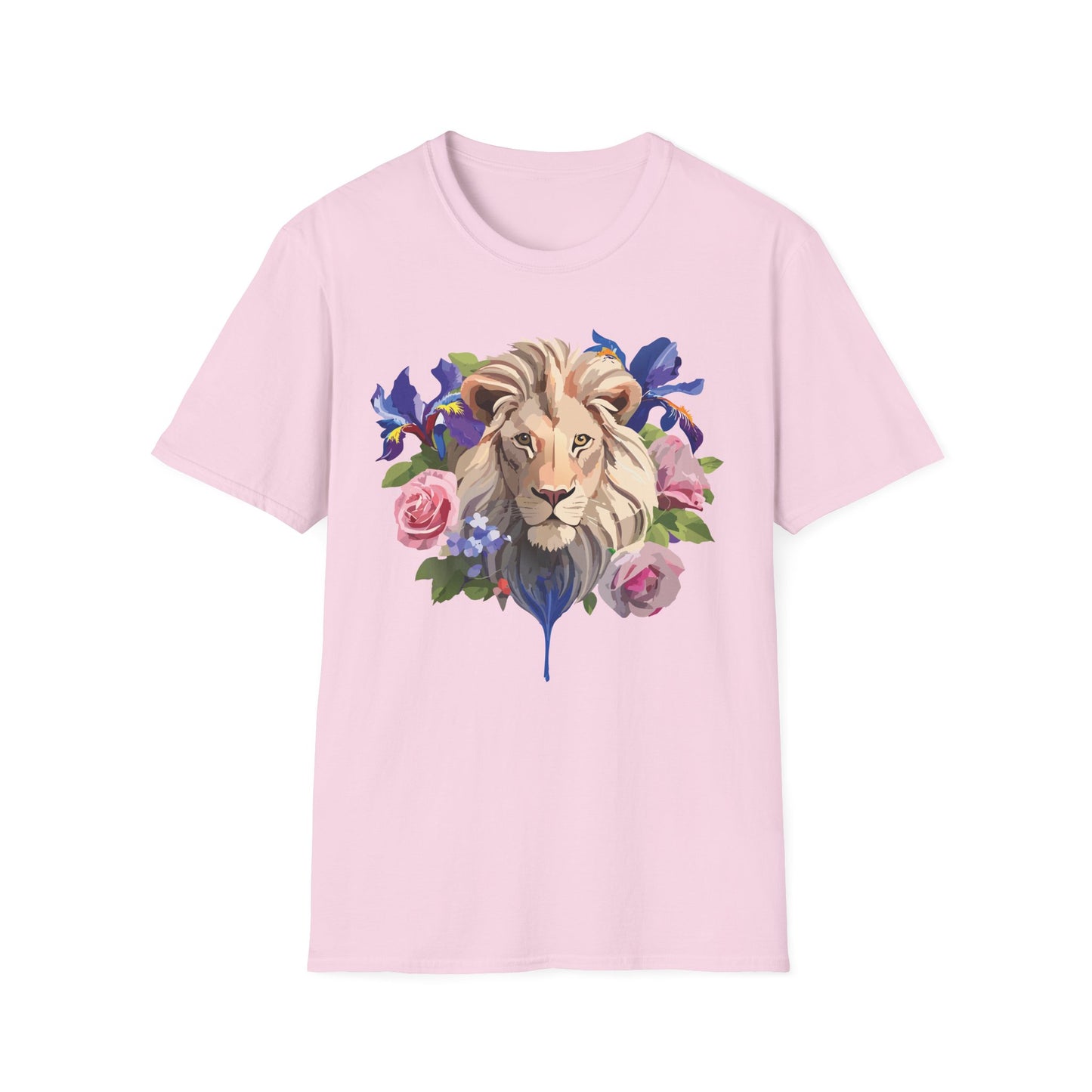Lion Shirt, Shirt with Lion, Floral Lion Tee, Shirt with Animals
