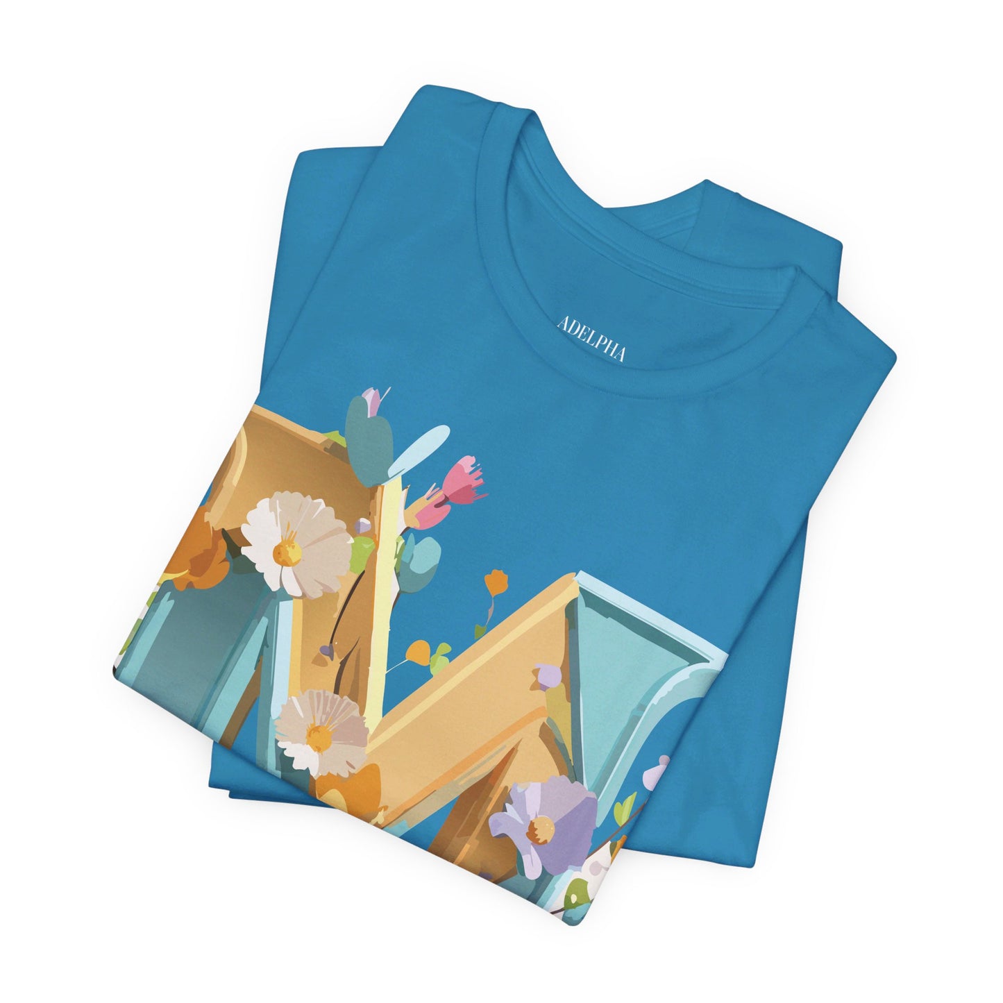 Natural Cotton Tee Shirt - Letters Collection - M Printify