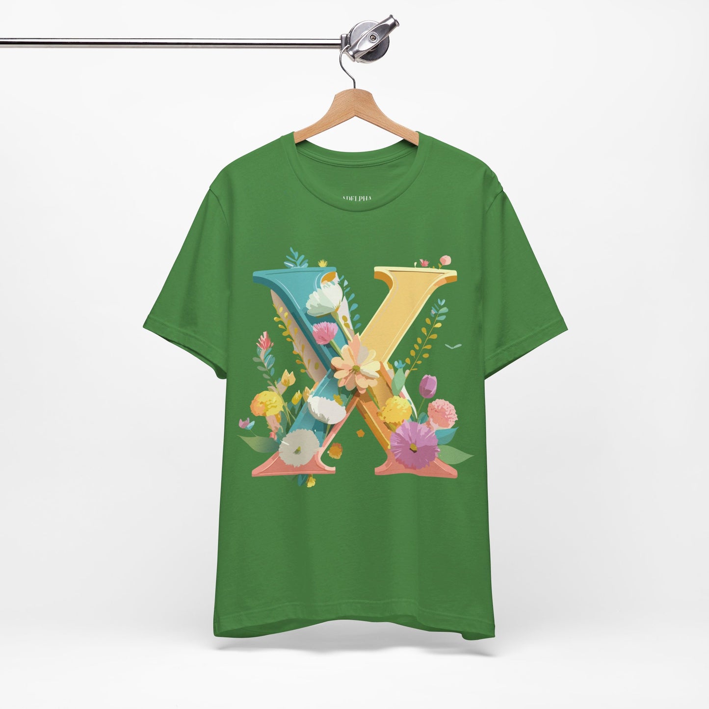 Natural Cotton Tee Shirt - Letters Collection - X Printify