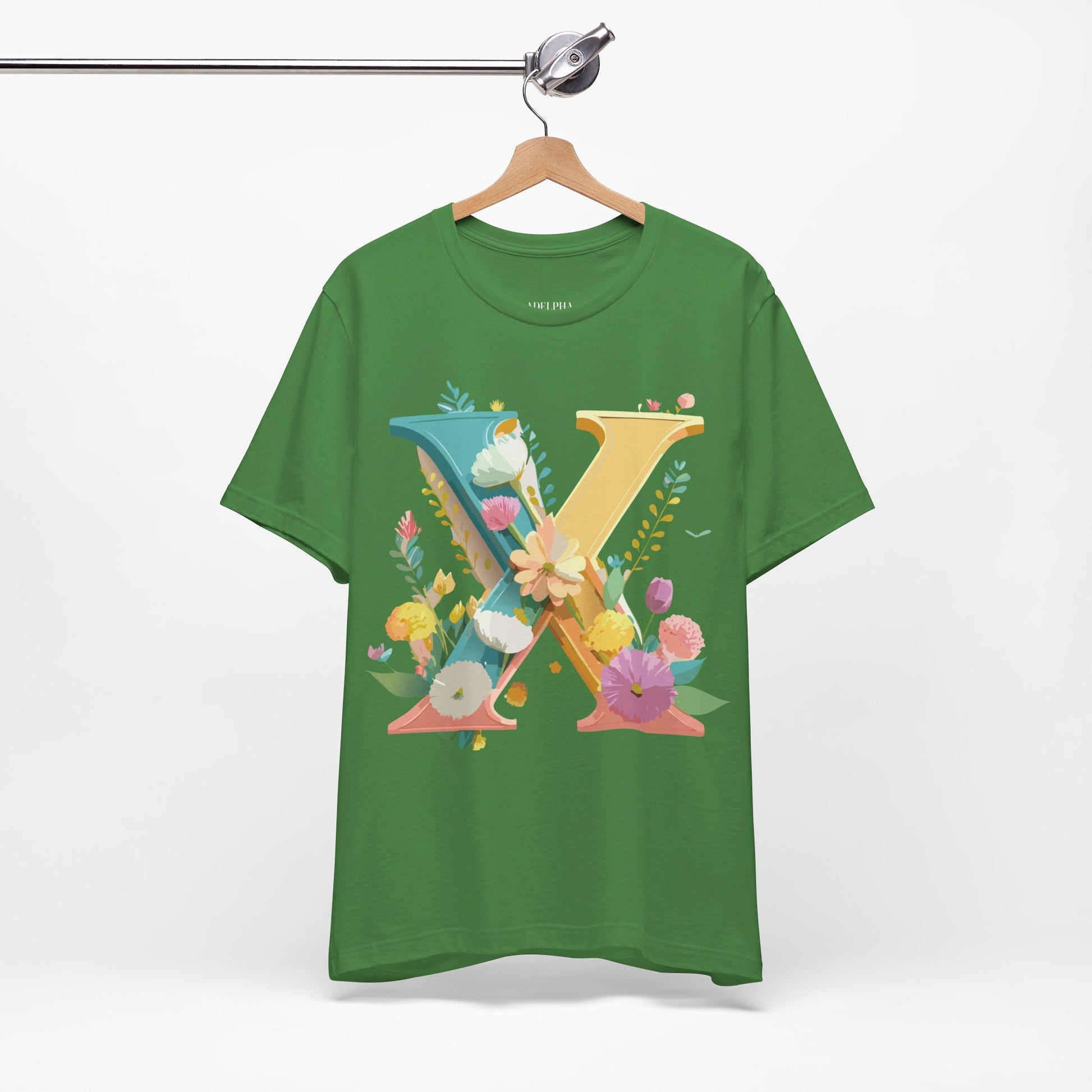 Natural Cotton Tee Shirt - Letters Collection - X Printify