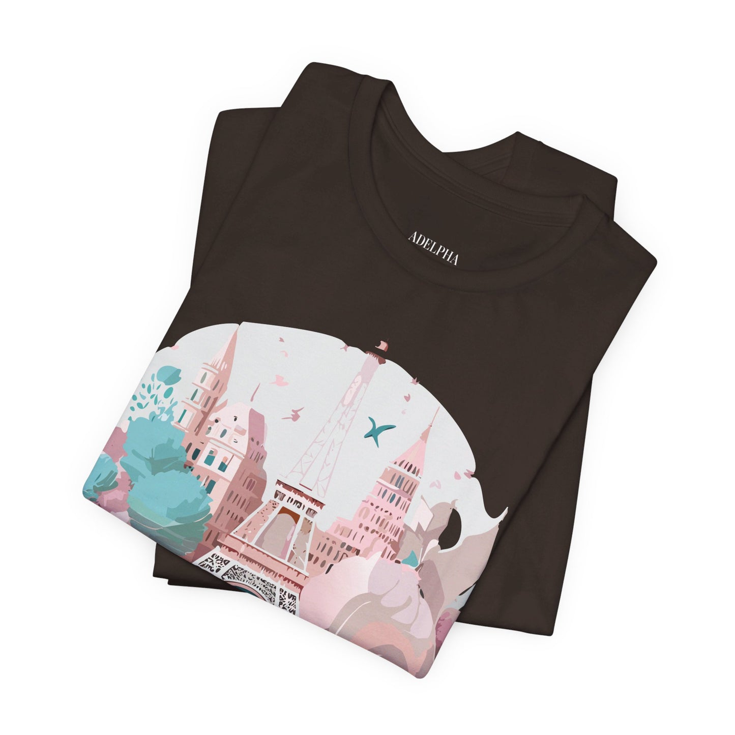 Natural Cotton Tee Shirt - Beautiful Places Collection - Paris Printify