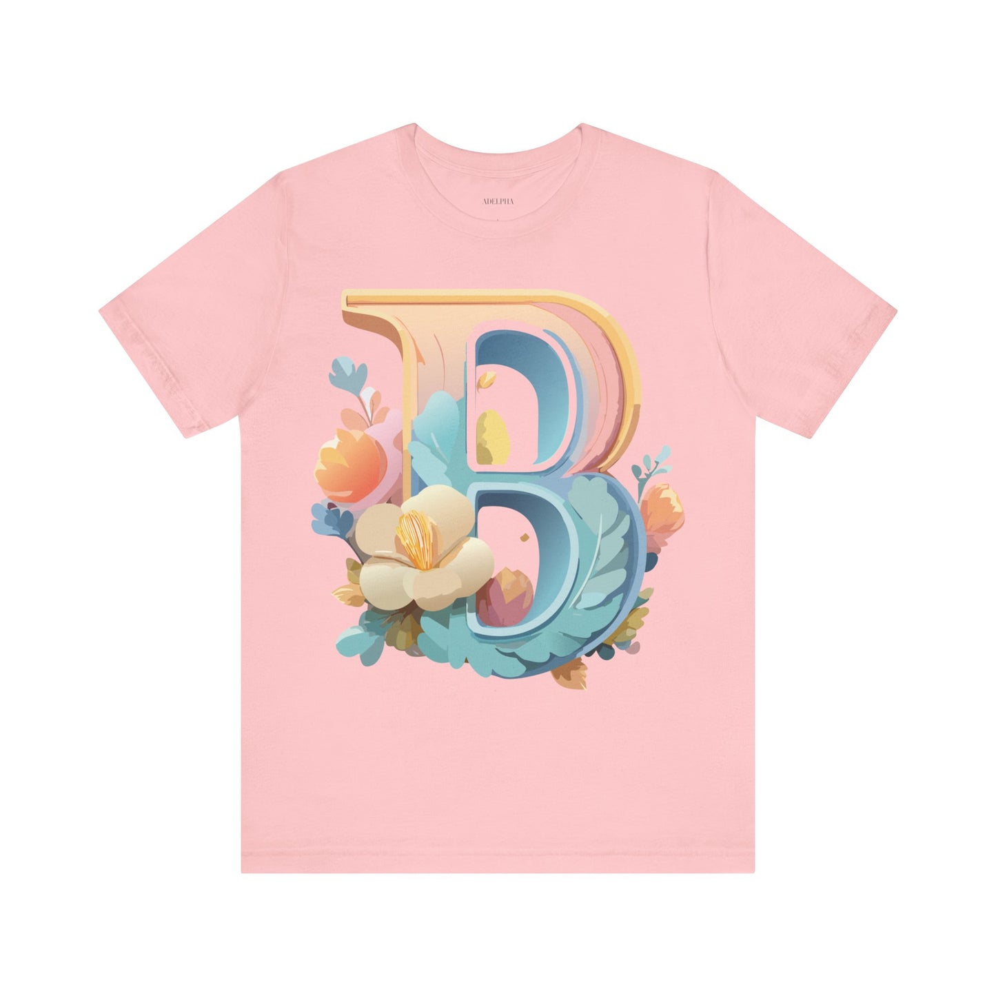 Natural Cotton Tee Shirt - Letters Collection - B Printify