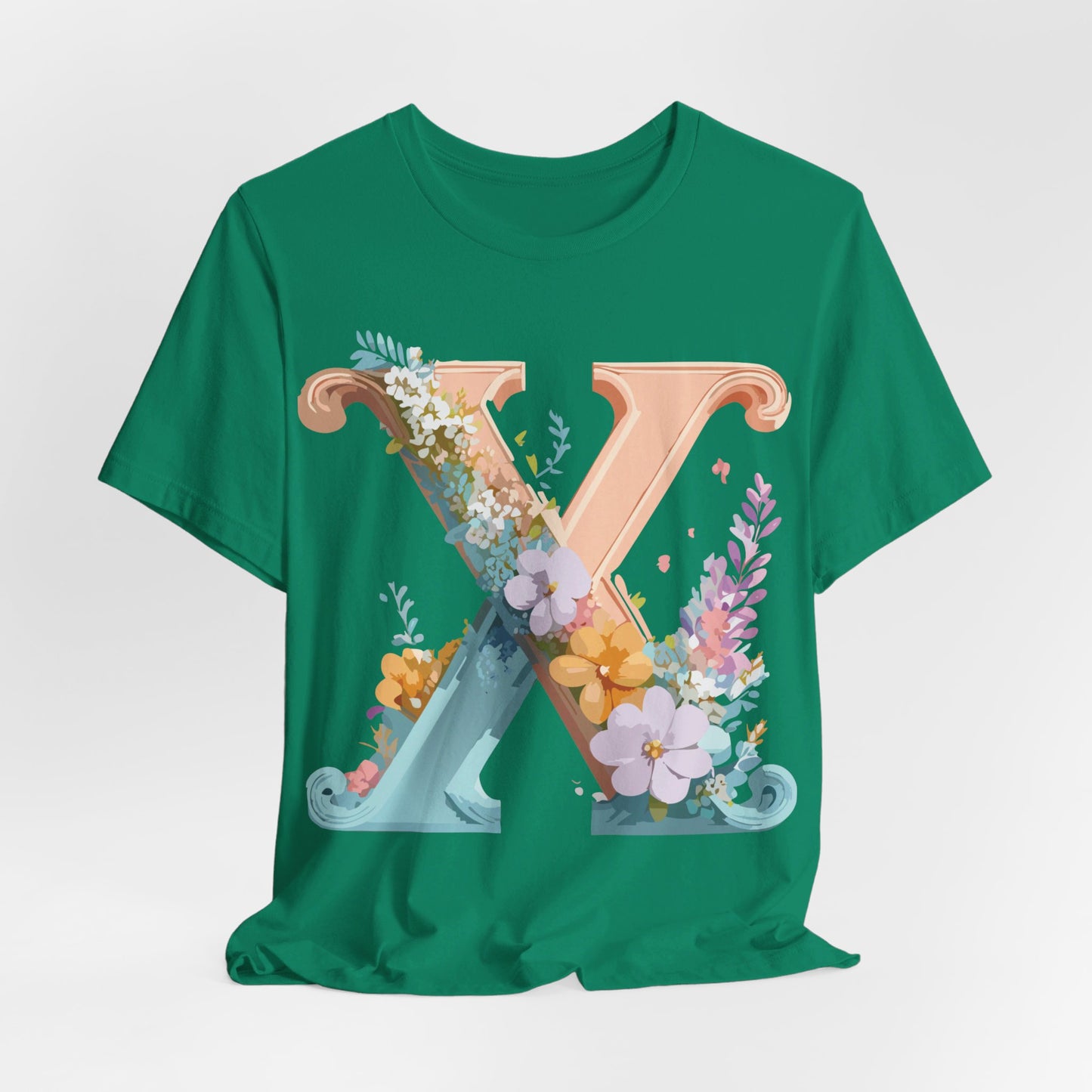 Natural Cotton Tee Shirt - Letters Collection - X Printify